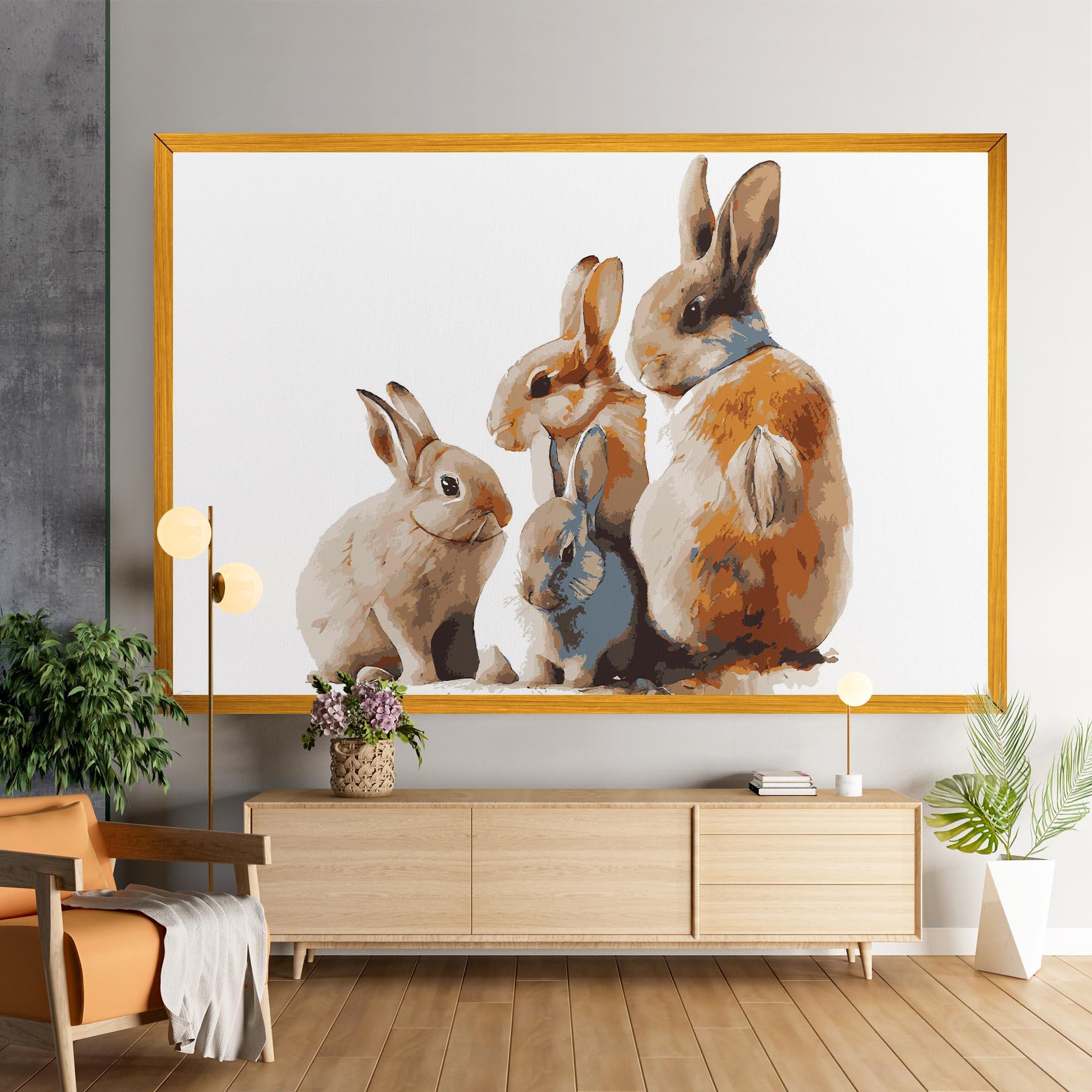 Tablou Canvas Bunny Family mockup 9