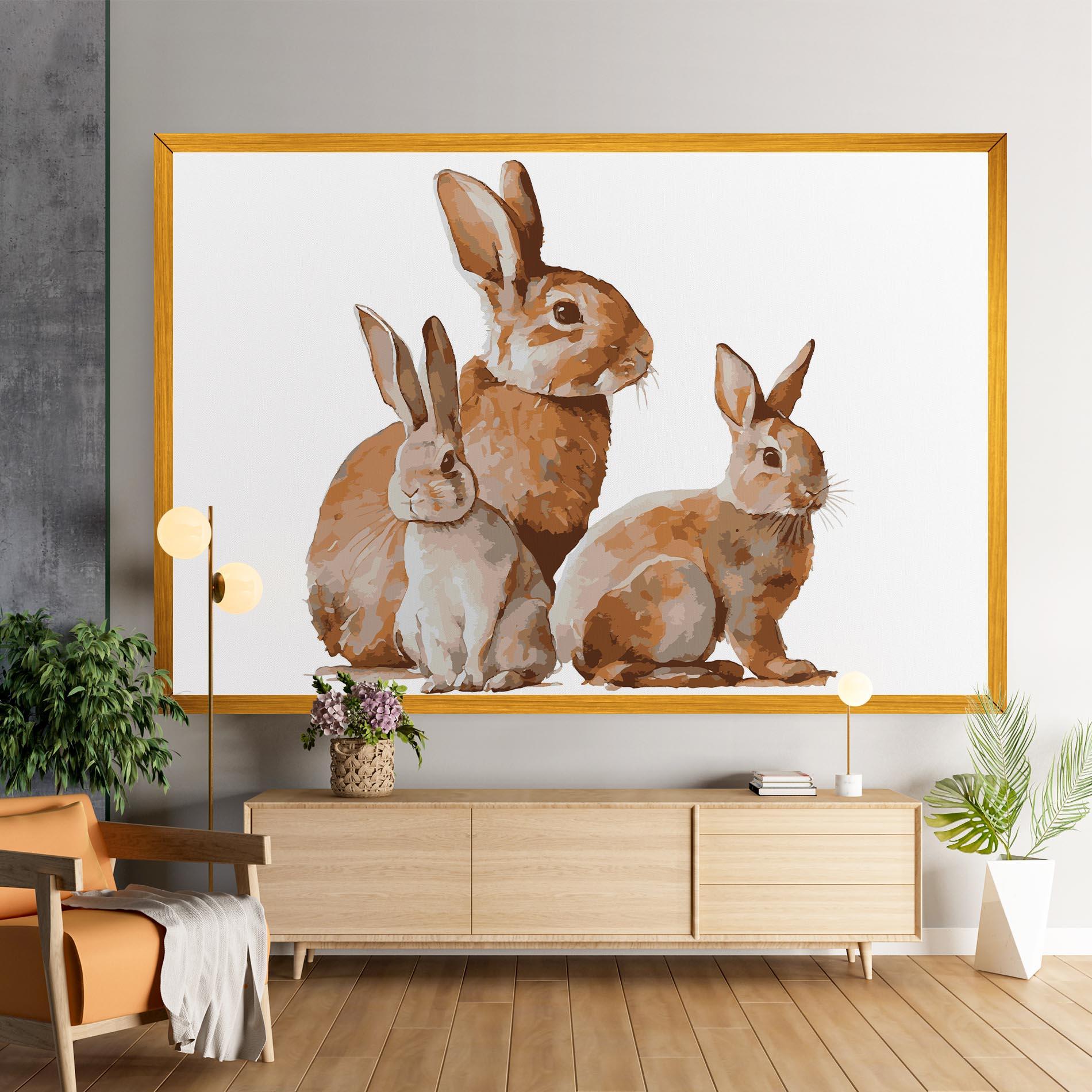 Tablou Canvas Family Rabbit mockup 9
