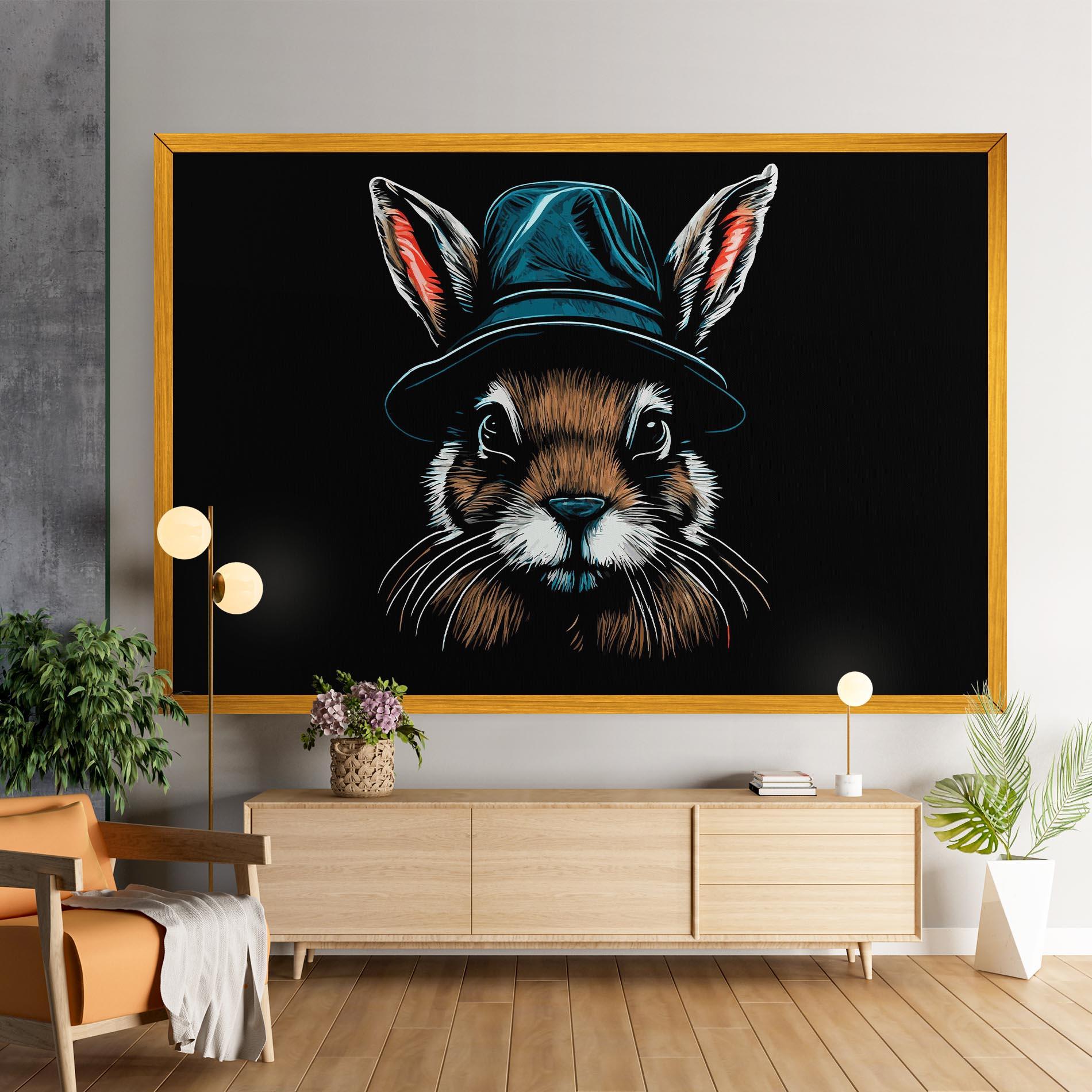 Tablou Canvas Hat Bunny mockup 9