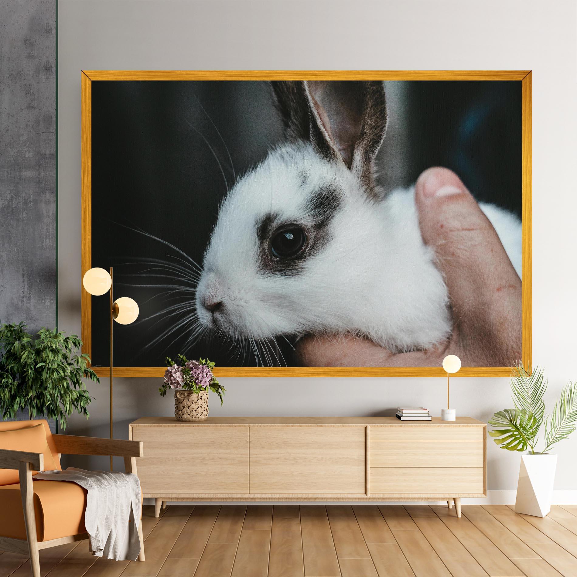 Tablou Canvas Holding Cute Bunny mockup 9