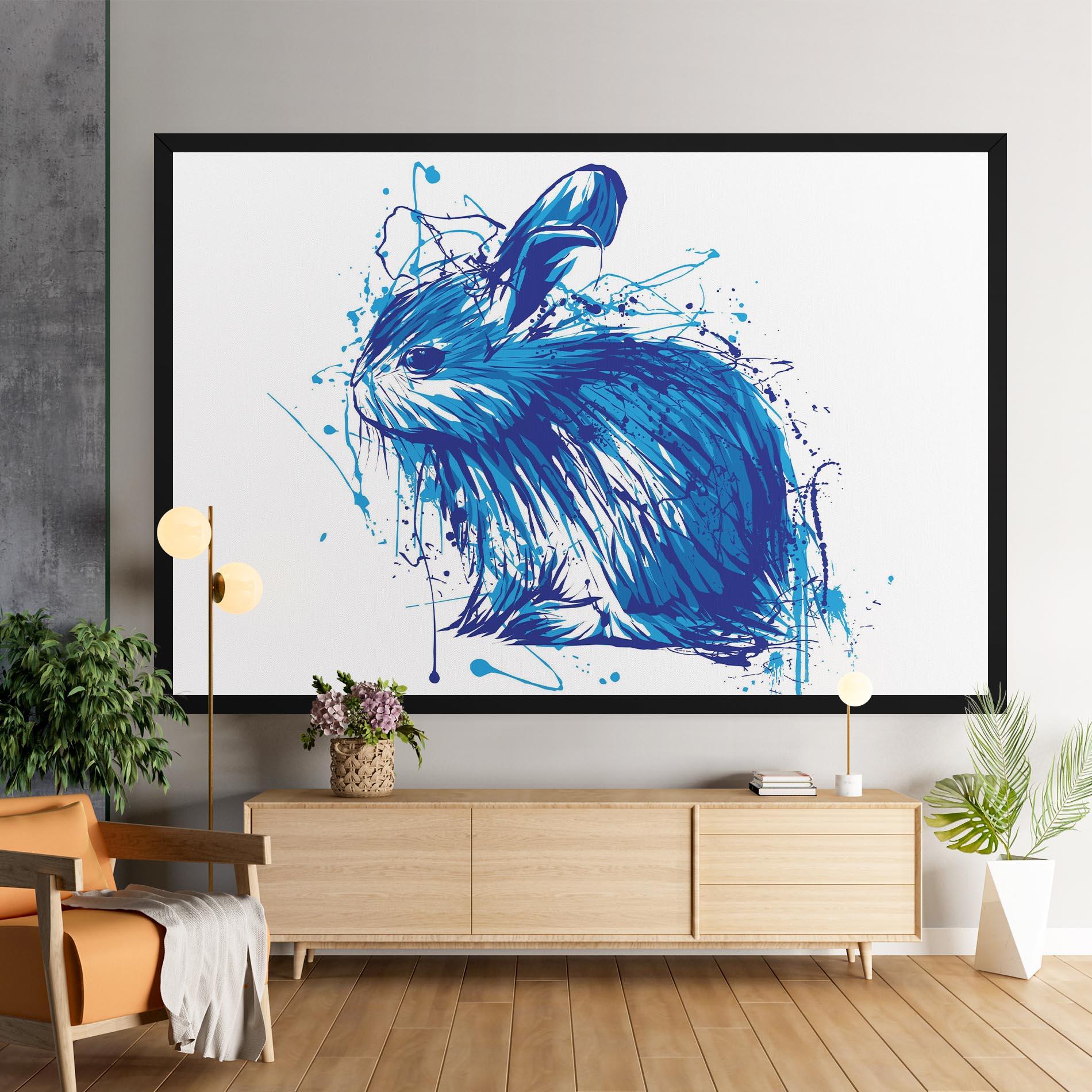 Tablou Canvas Blue Bunny mockup 9