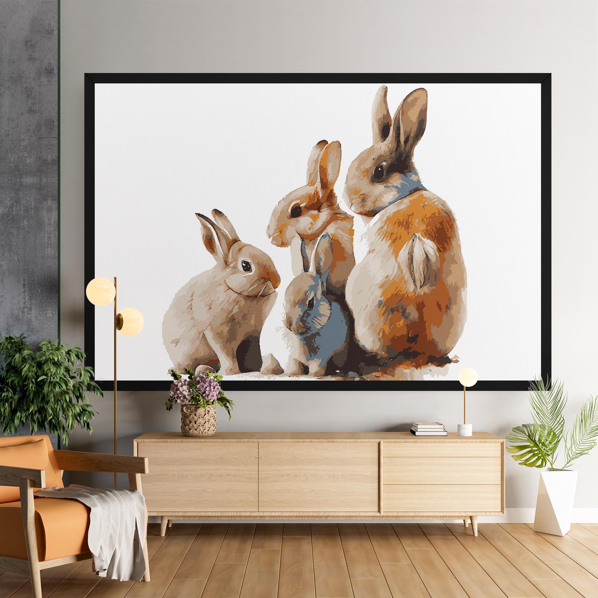 Tablou Canvas Bunny Family mockup 9