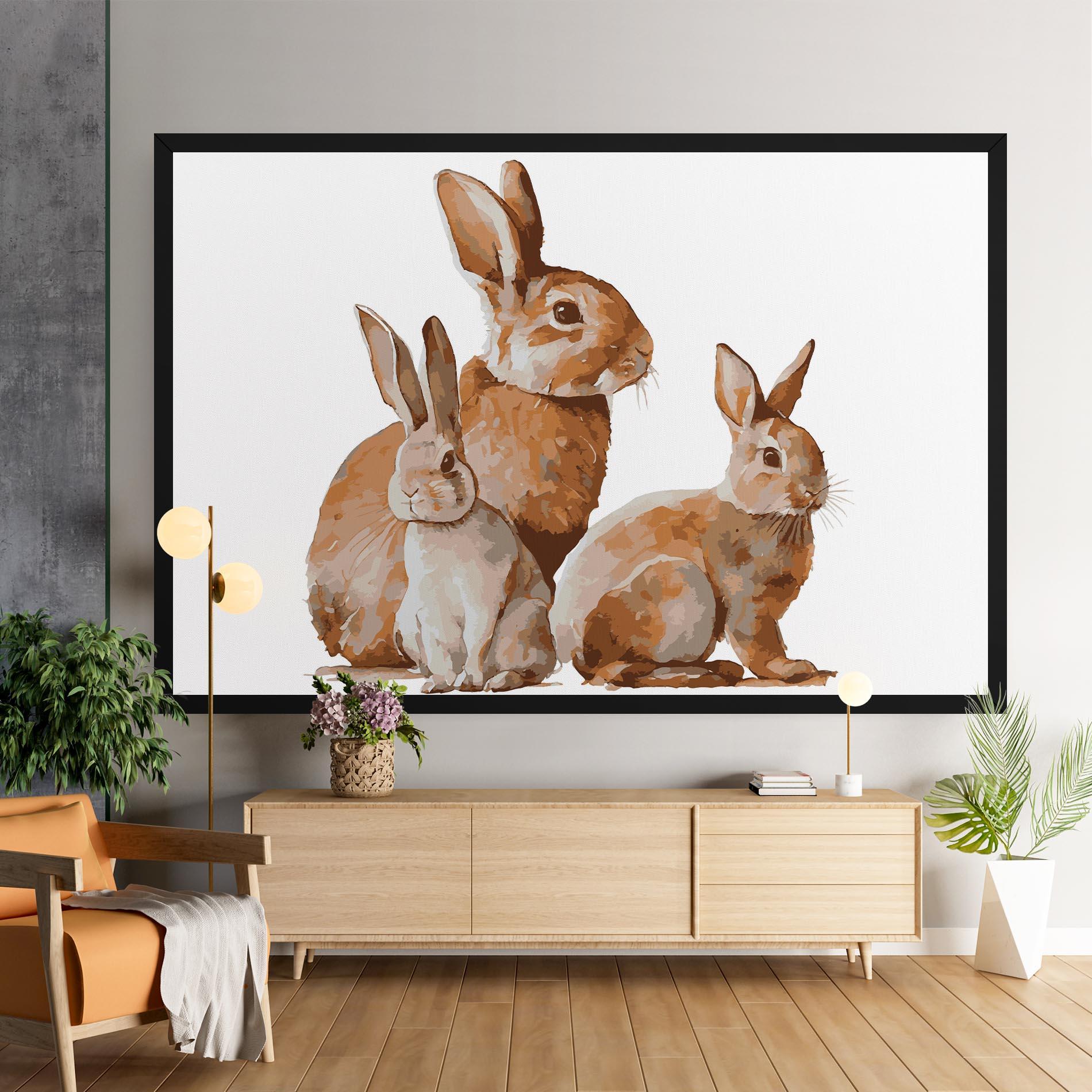 Tablou Canvas Family Rabbit mockup 9