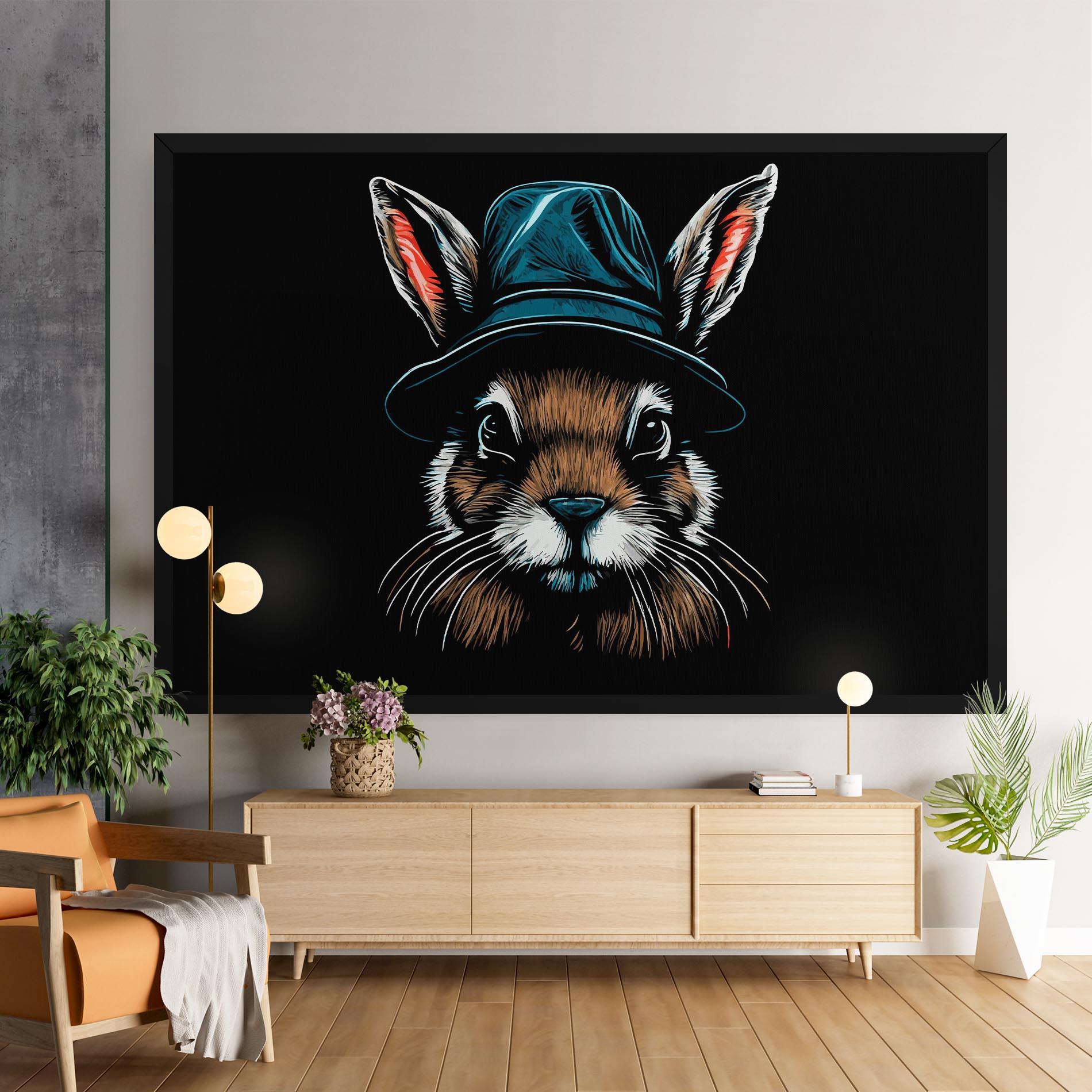 Tablou Canvas Hat Bunny mockup 9