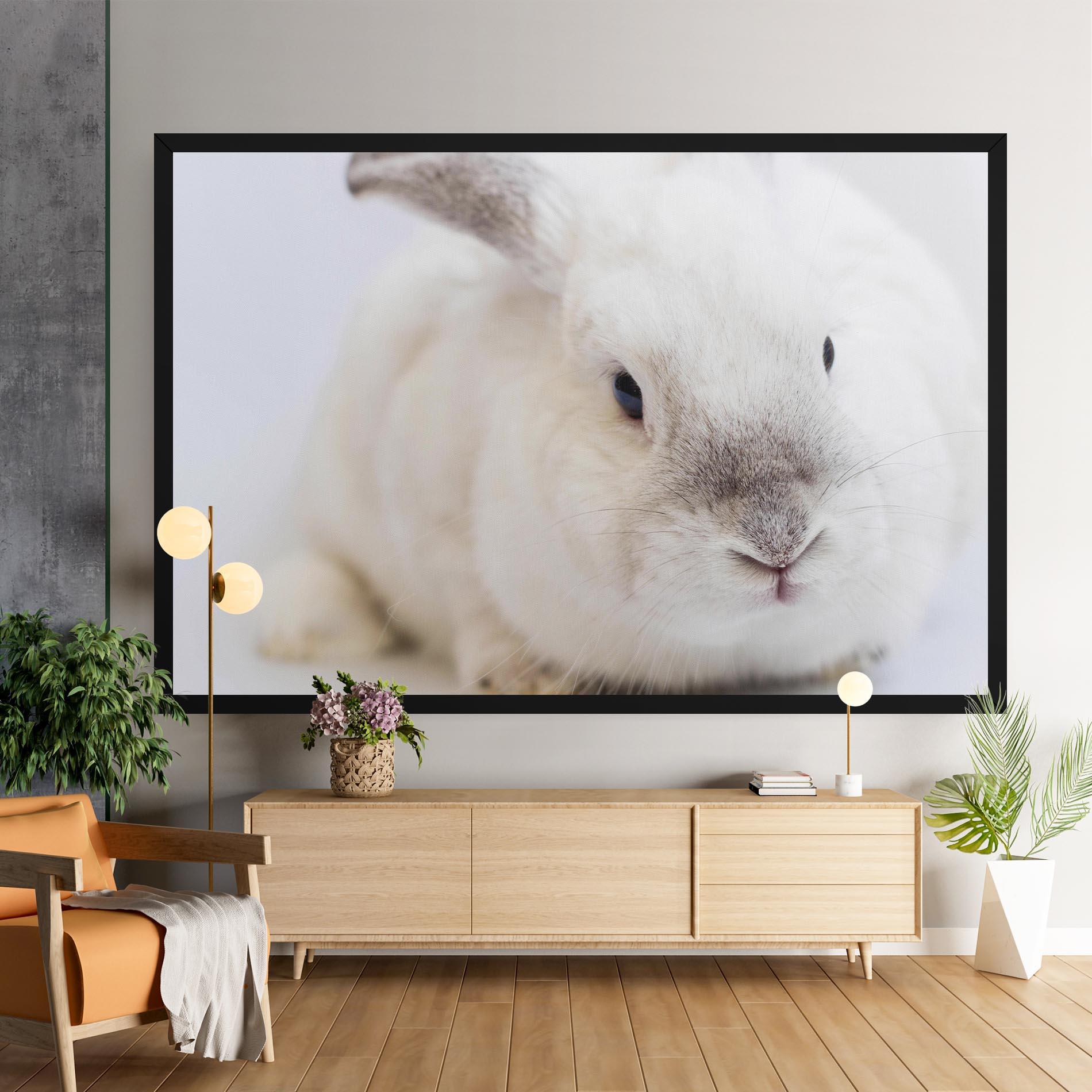 Tablou Canvas Light Grey Bunny mockup 9