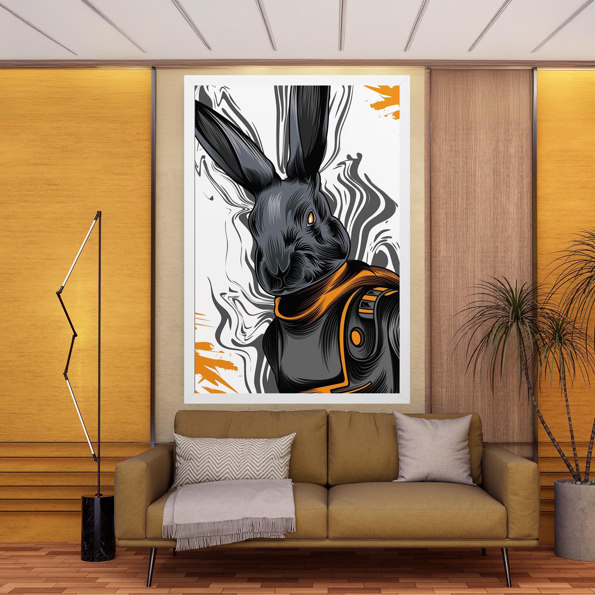 Tablou Canvas Cyborg Yellow Bunny mockup 9
