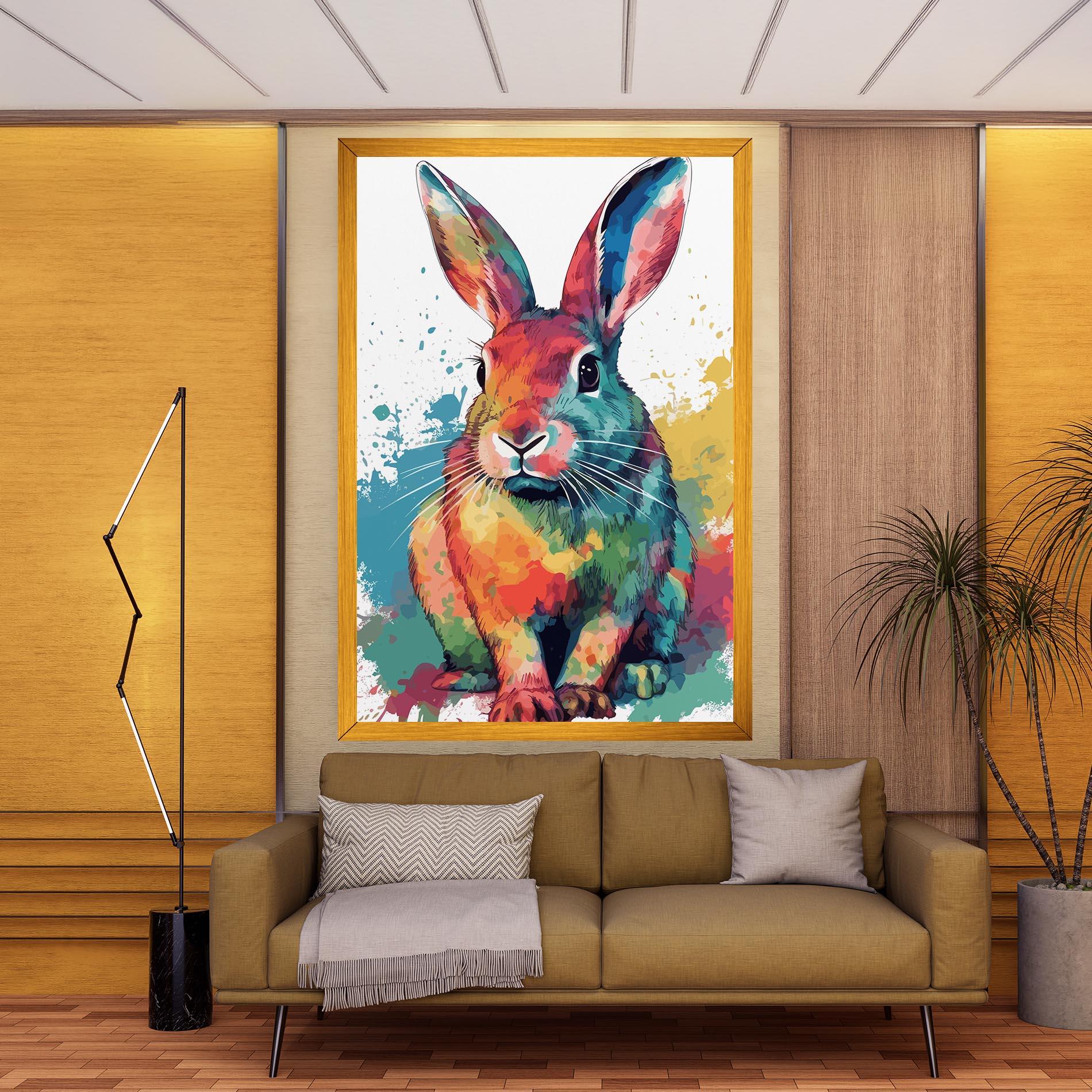 Tablou Canvas Brush Rabbit mockup 9