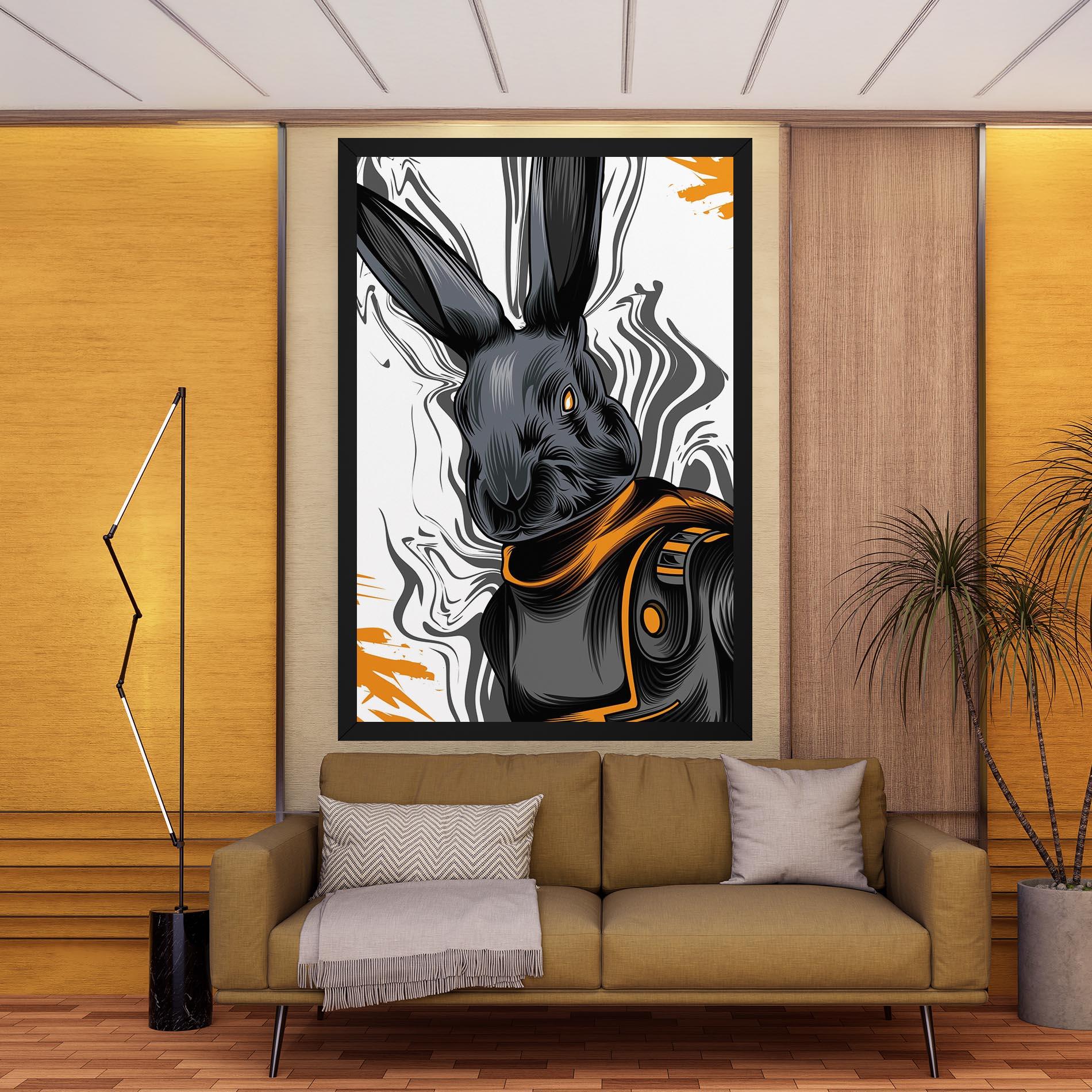 Tablou Canvas Cyborg Yellow Bunny mockup 9