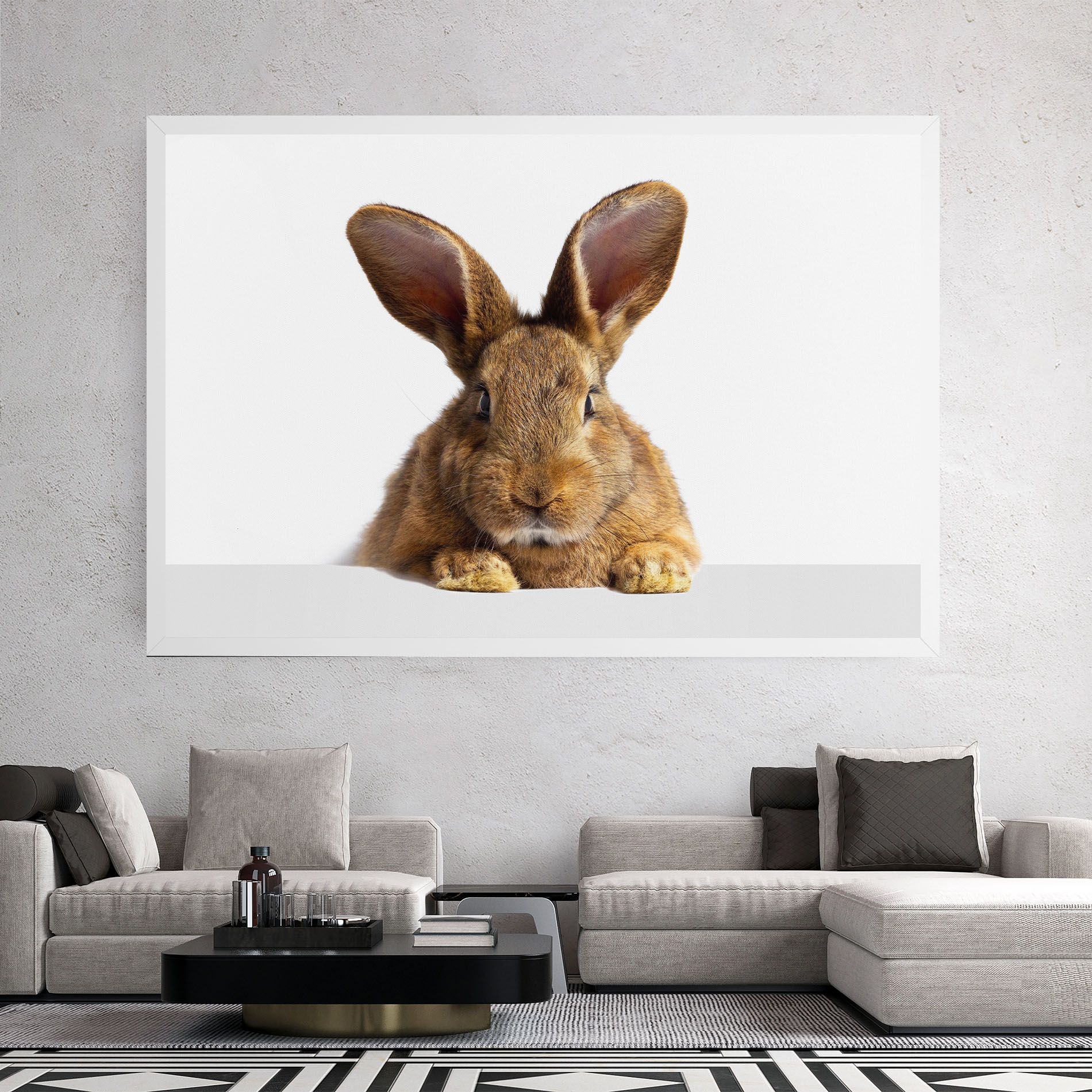 Brown Cute Bunny mockup 2