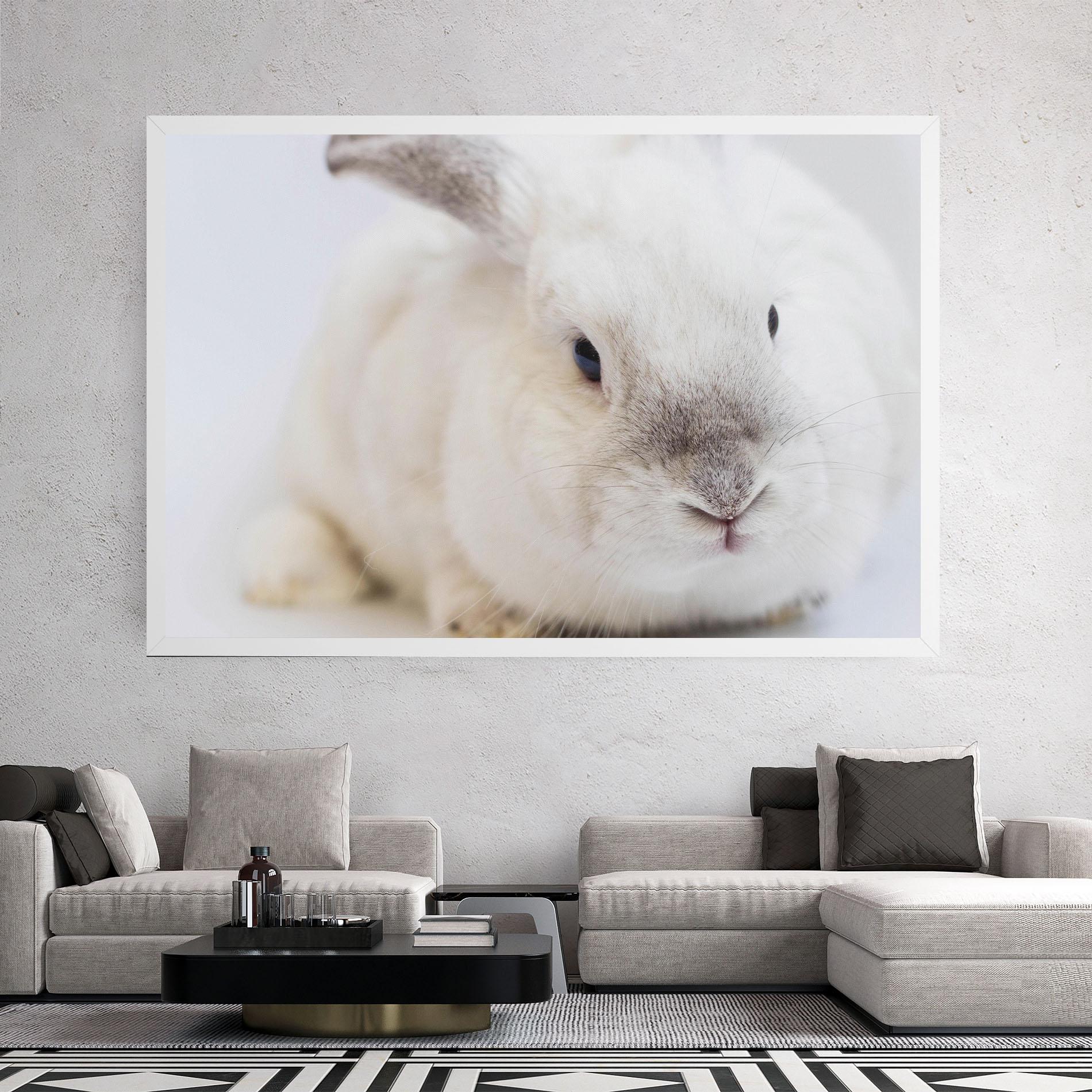 Tablou Canvas Light Grey Bunny mockup 2