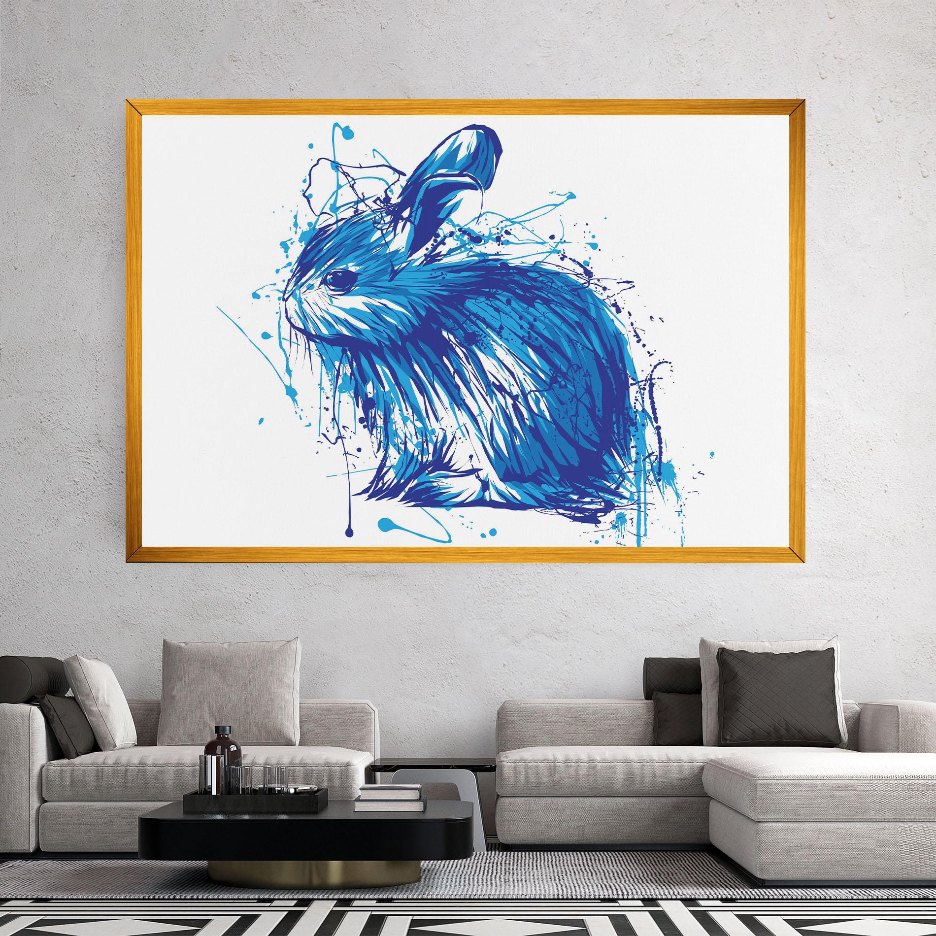 Tablou Canvas Blue Bunny mockup 2