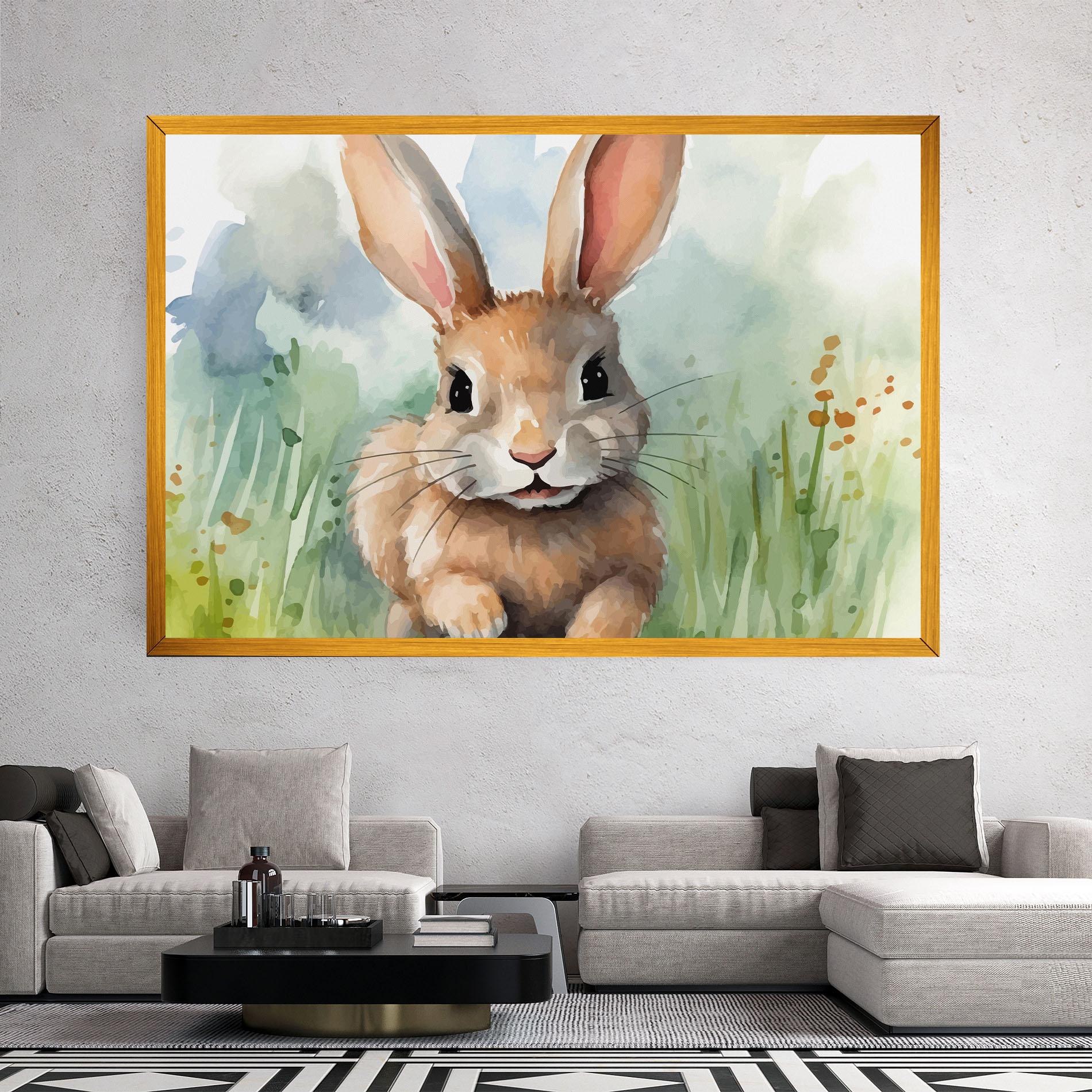 Tablou Canvas Brown Cream Bunny mockup 2