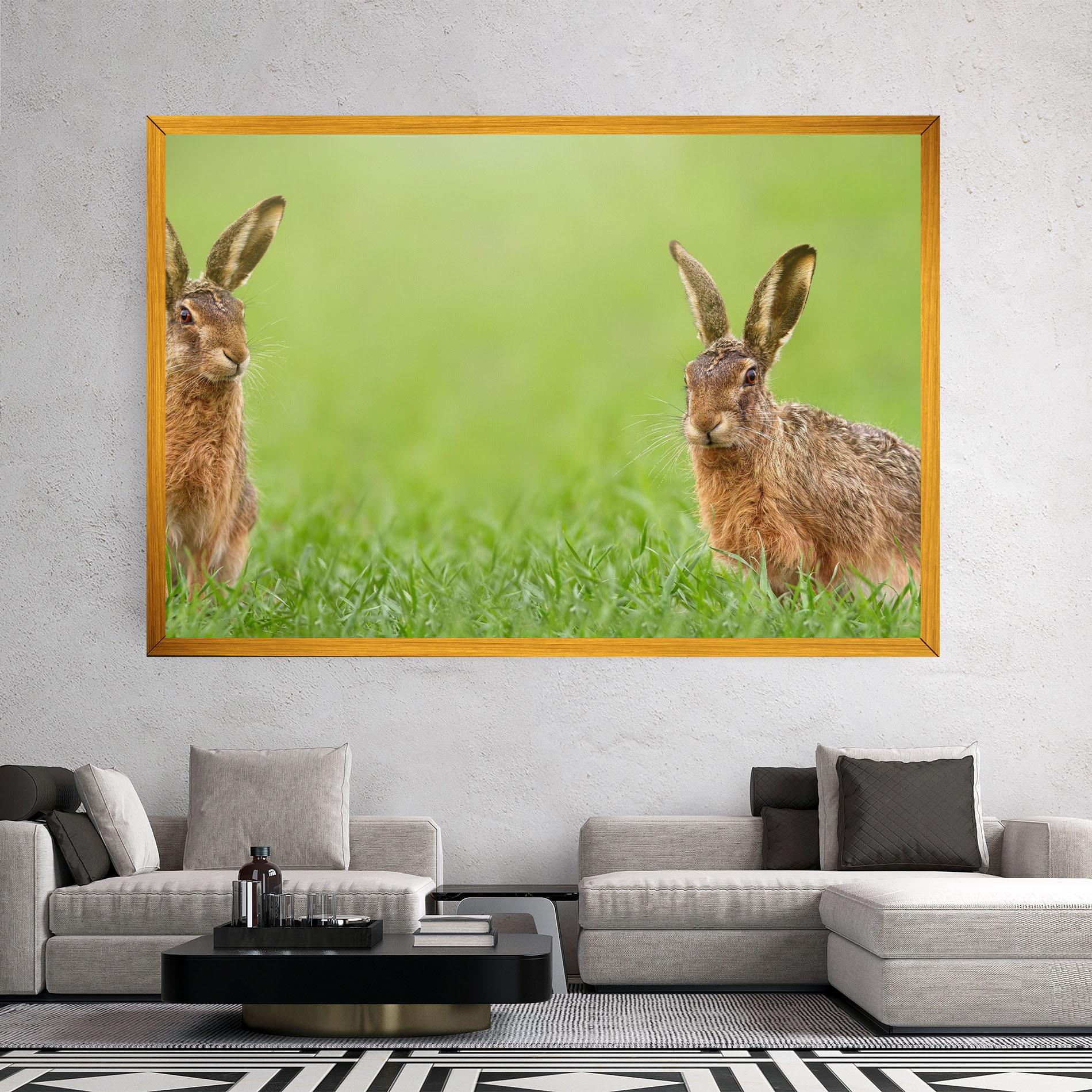 Tablou Canvas Brown Hares mockup 2