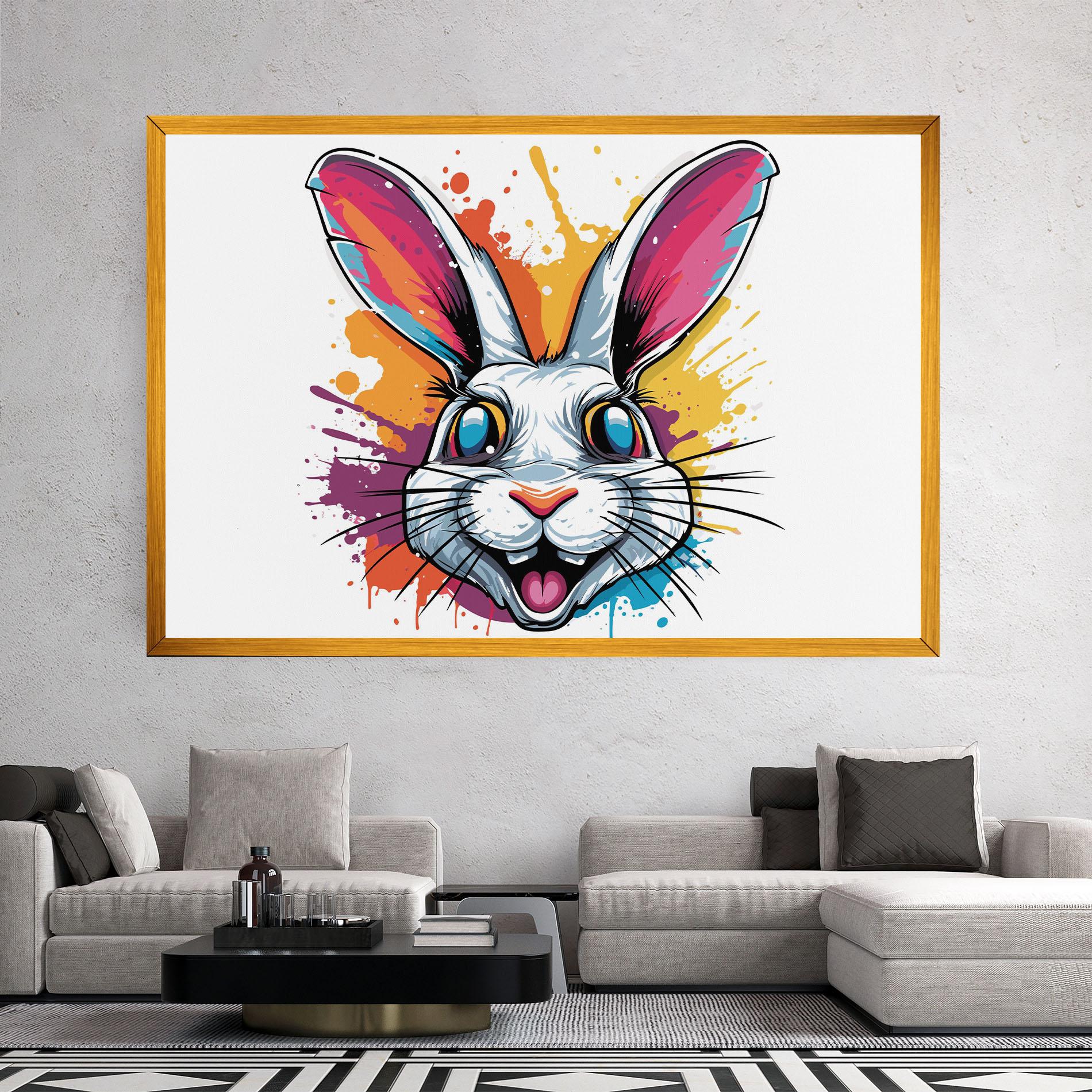 Tablou Canvas Crazy Bunny mockup 2