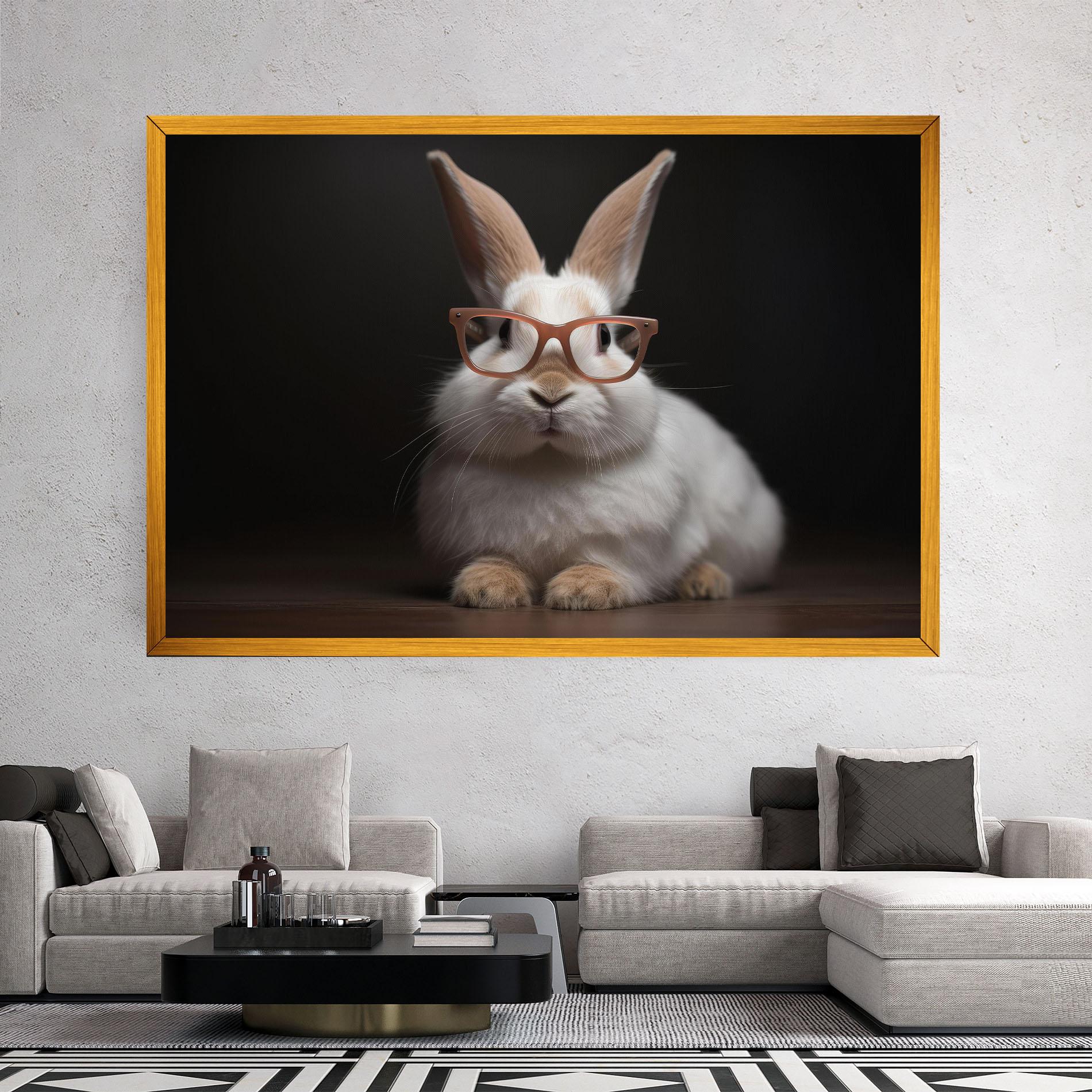 Tablou Canvas Eyeglasses Bunny mockup 2