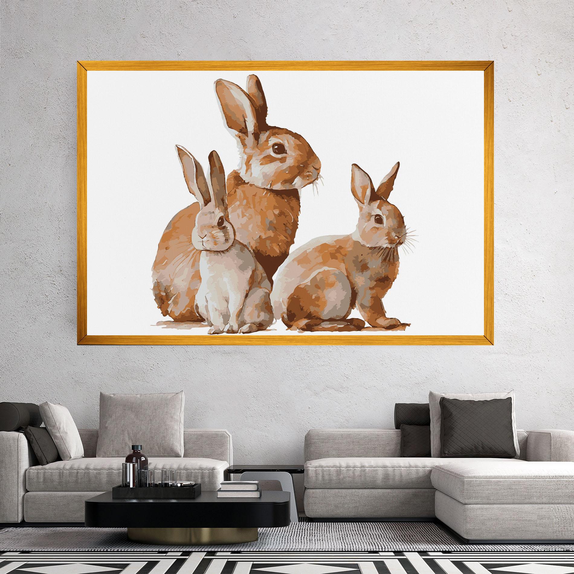 Tablou Canvas Family Rabbit mockup 2