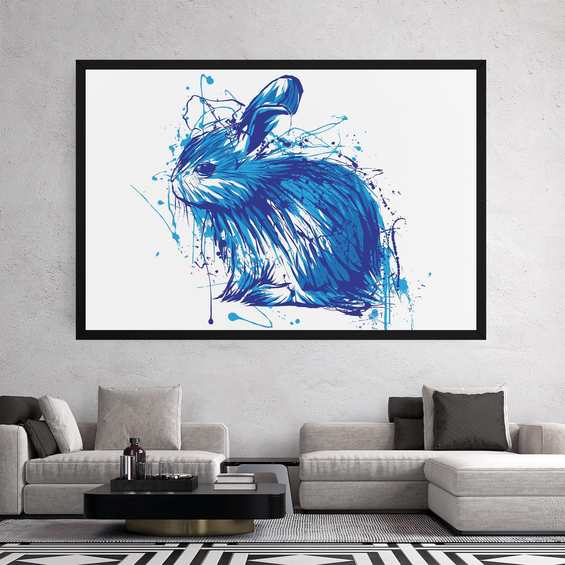 Tablou Canvas Blue Bunny mockup 2