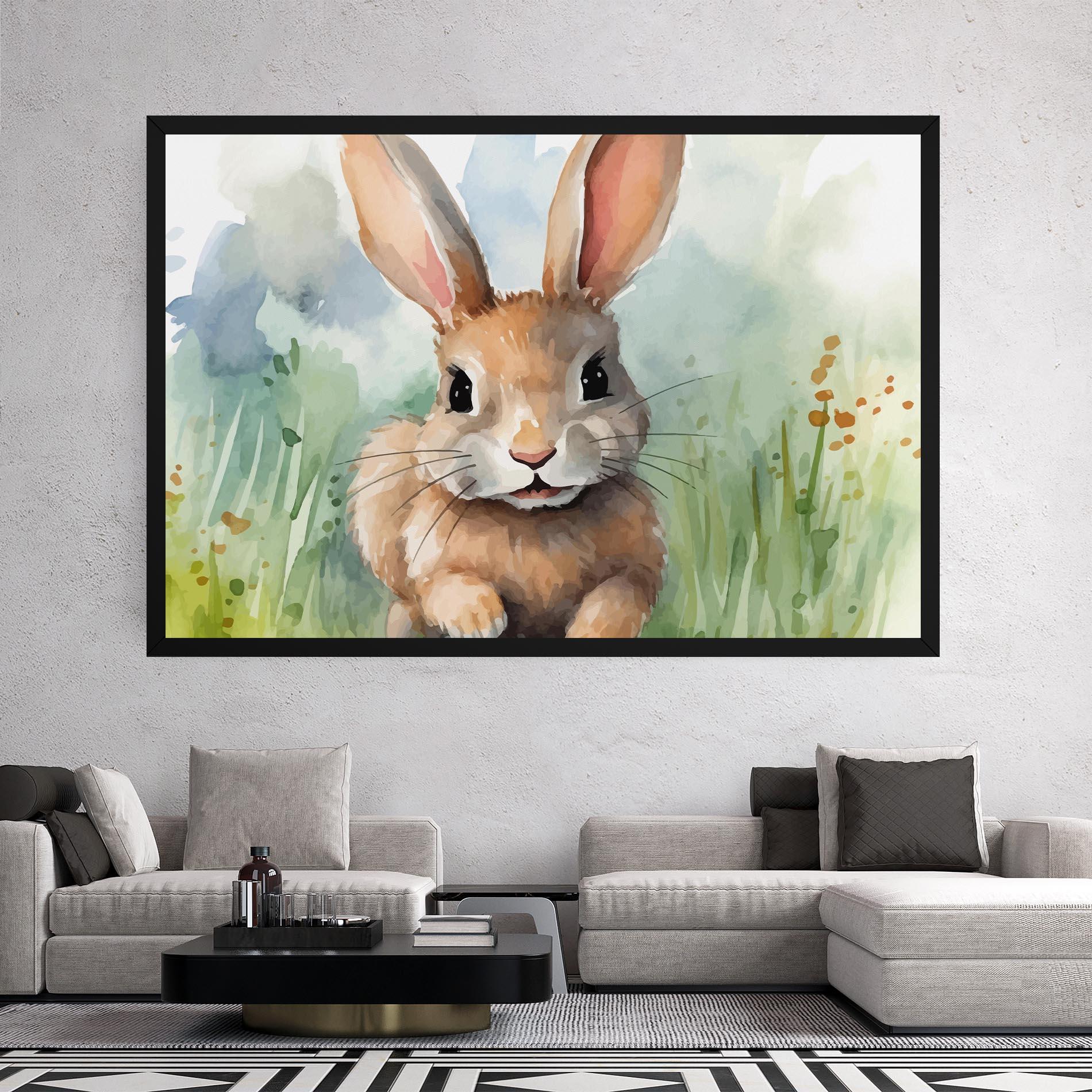 Tablou Canvas Brown Cream Bunny mockup 2