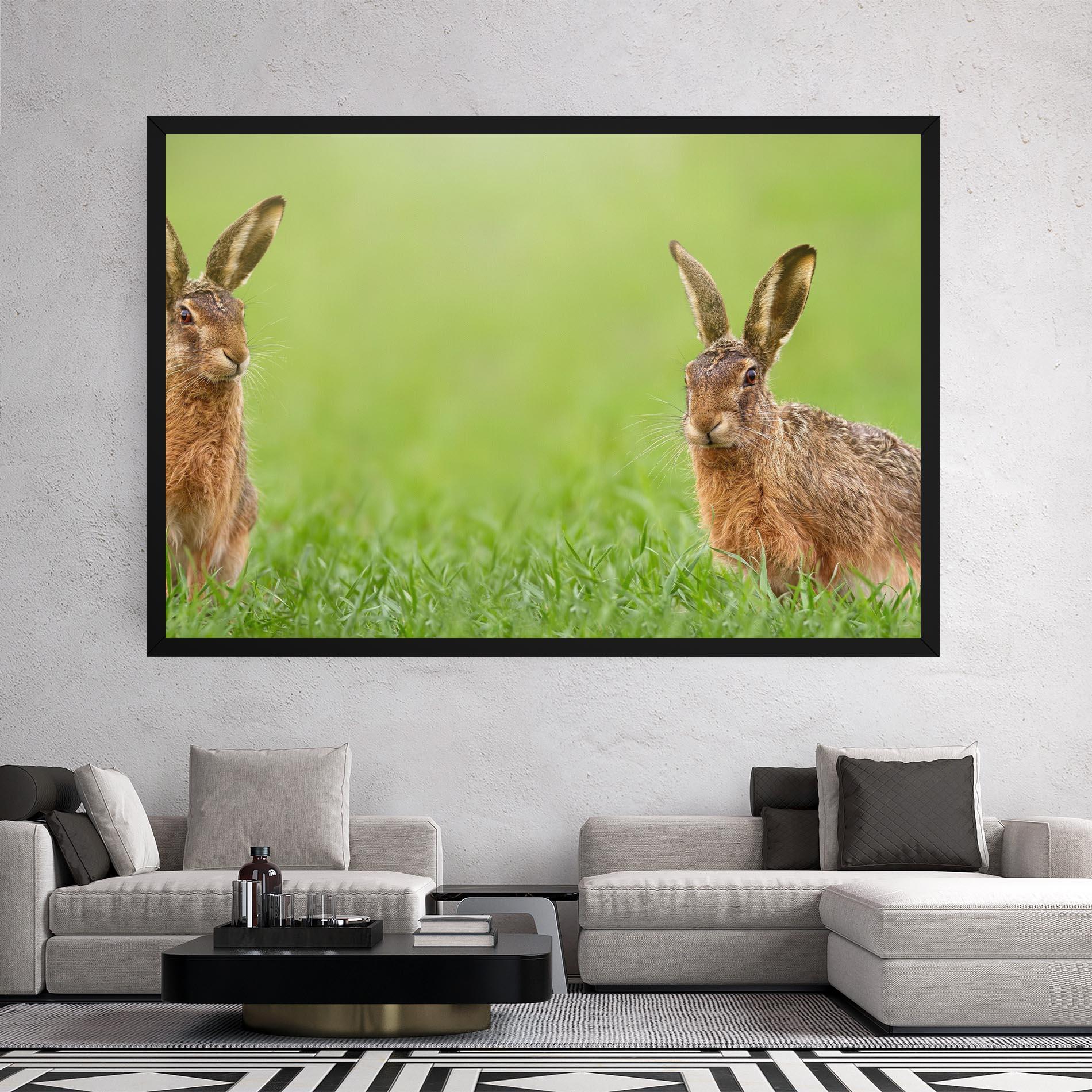 Tablou Canvas Brown Hares mockup 2