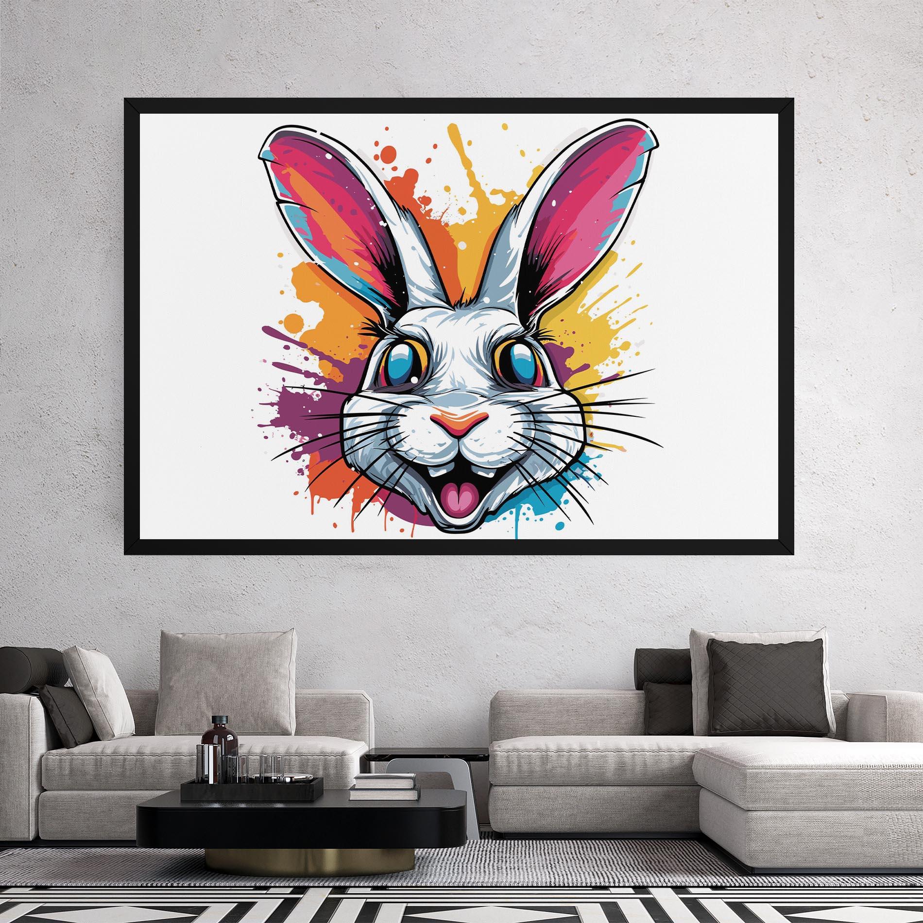 Tablou Canvas Crazy Bunny mockup 2
