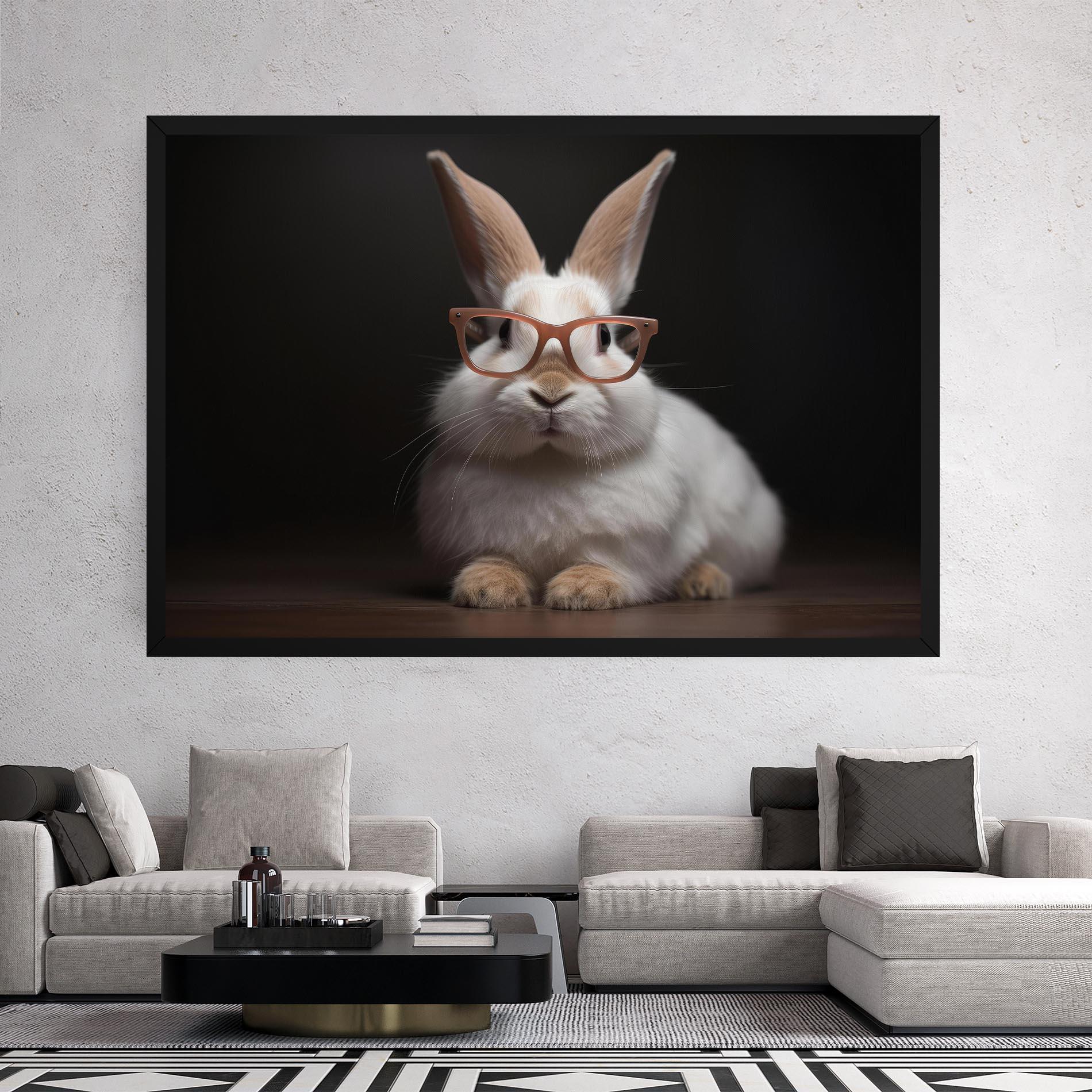 Tablou Canvas Eyeglasses Bunny mockup 2