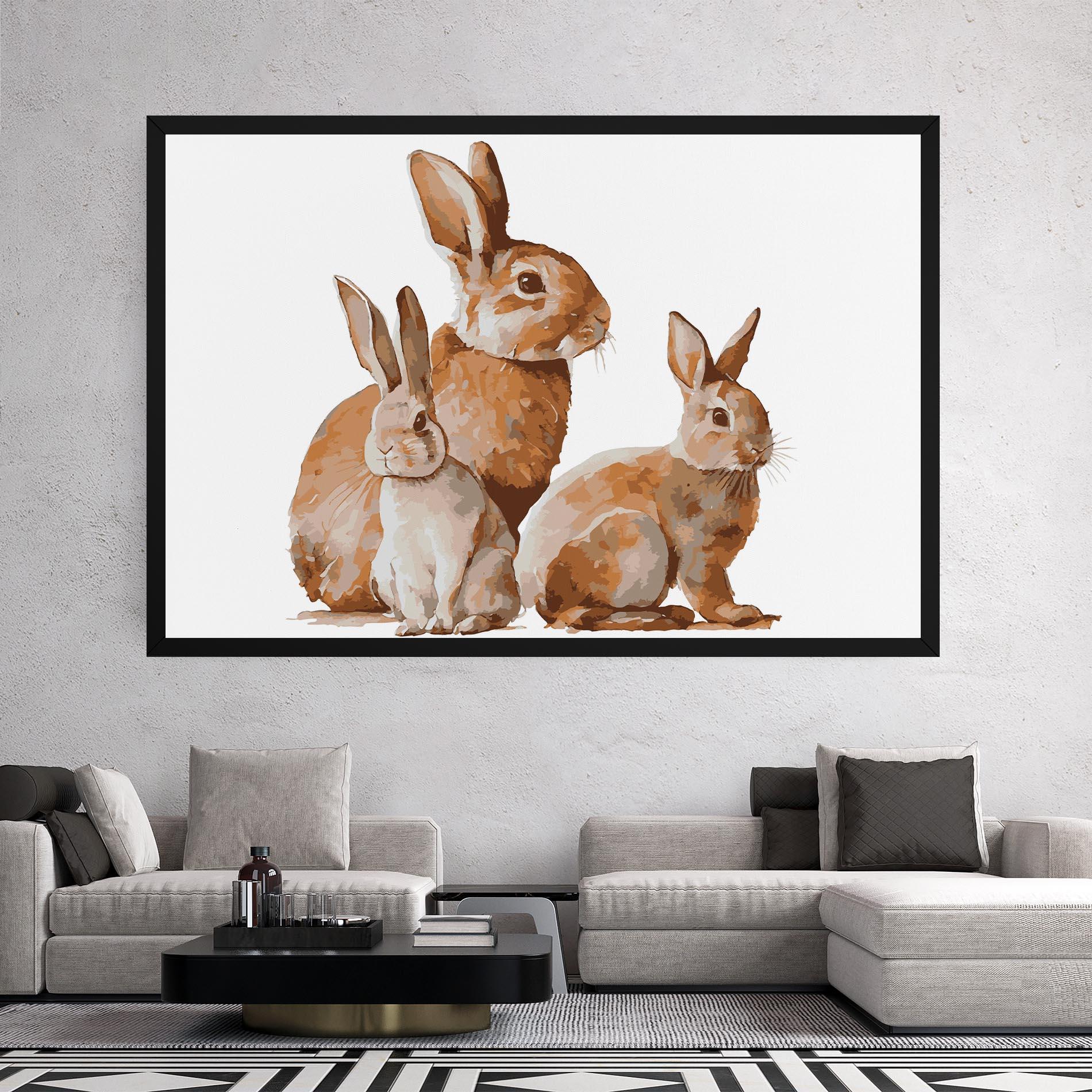 Tablou Canvas Family Rabbit mockup 2