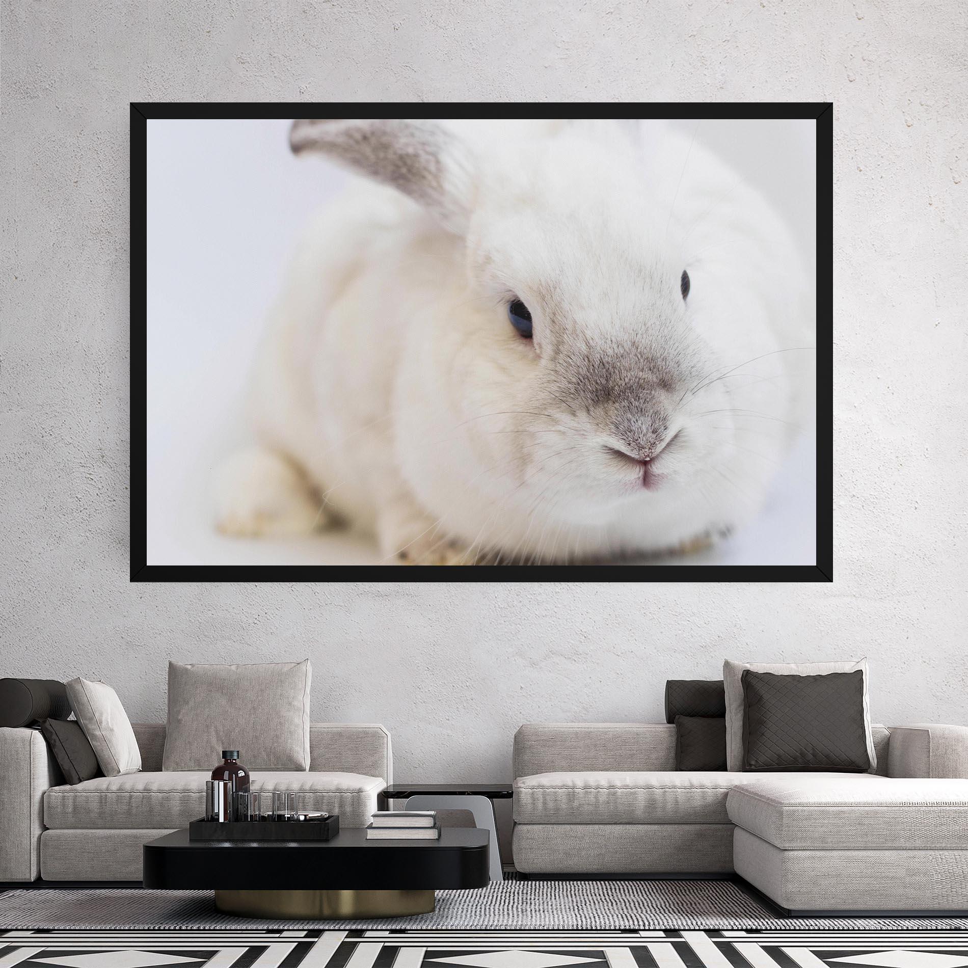 Tablou Canvas Light Grey Bunny mockup 2