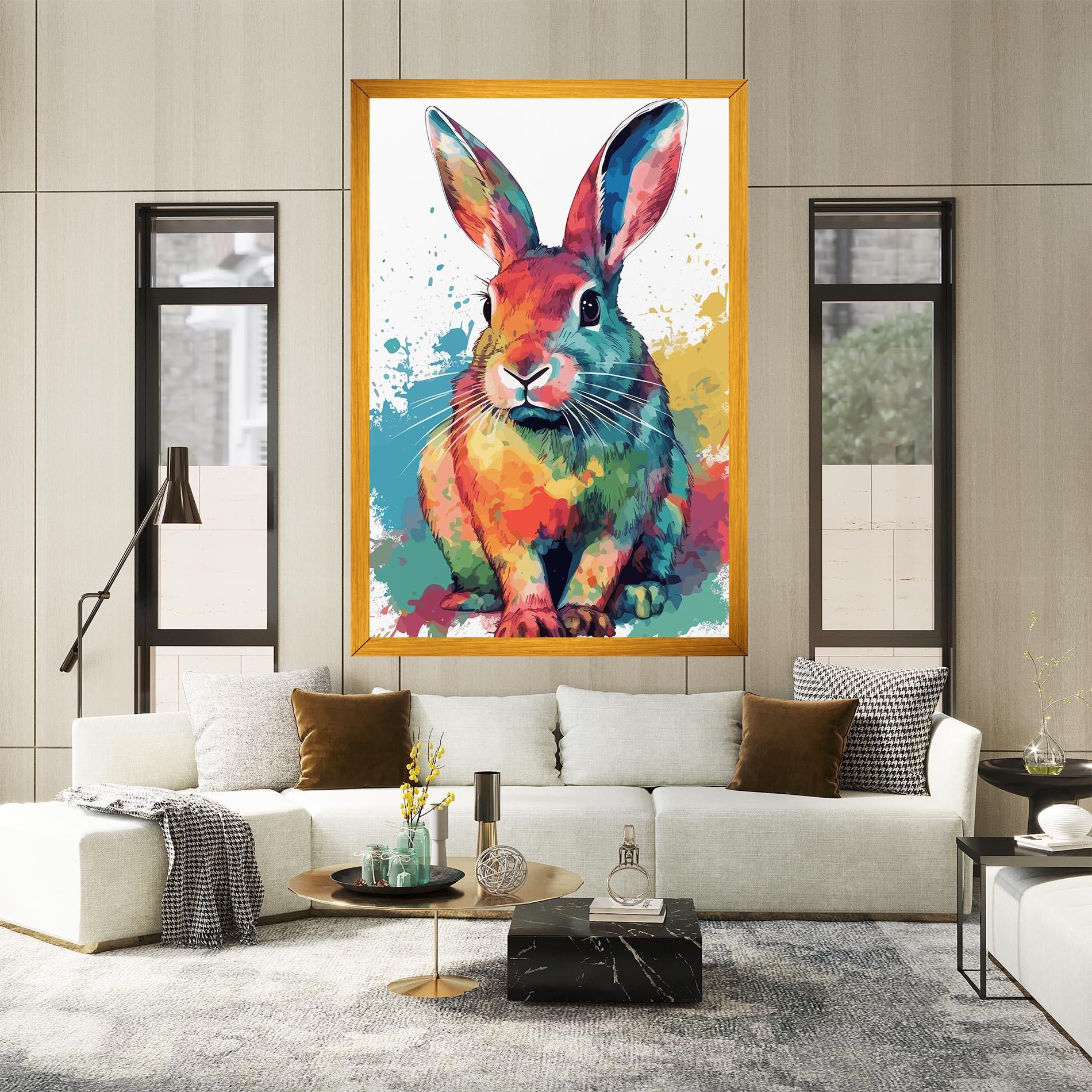 Tablou Canvas Brush Rabbit mockup 2