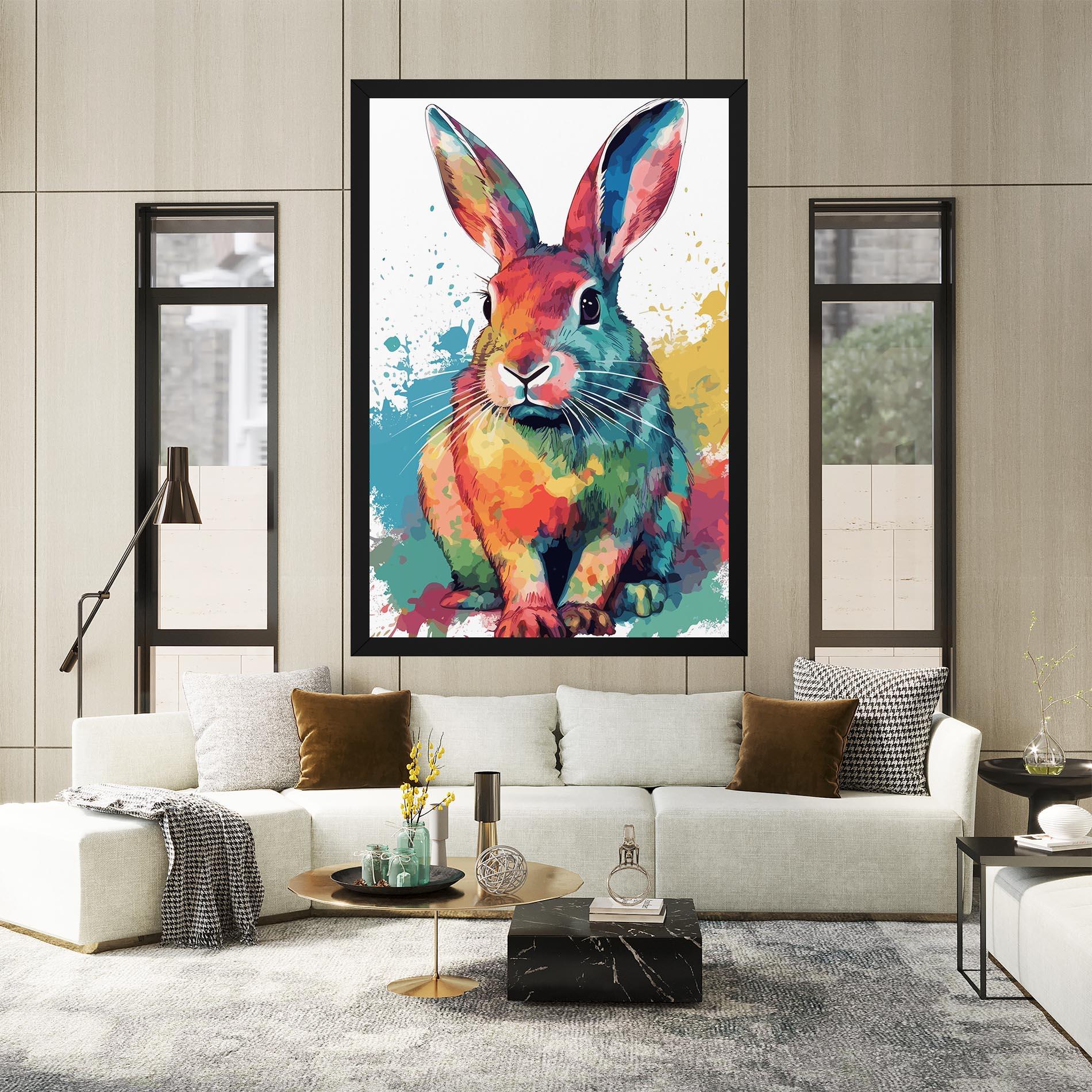 Tablou Canvas Brush Rabbit mockup 2