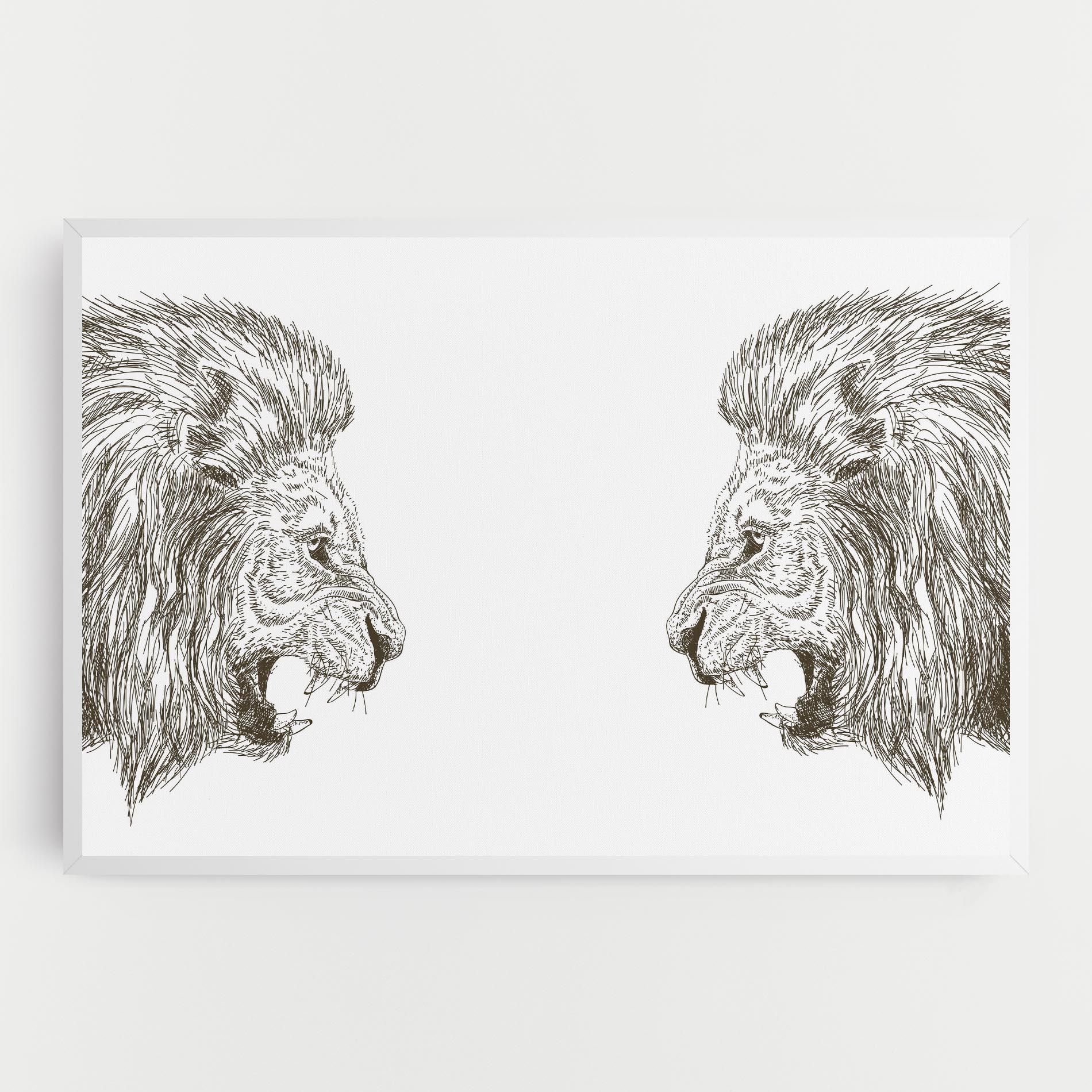 Tablou Canvas Lion For Text mockup 0