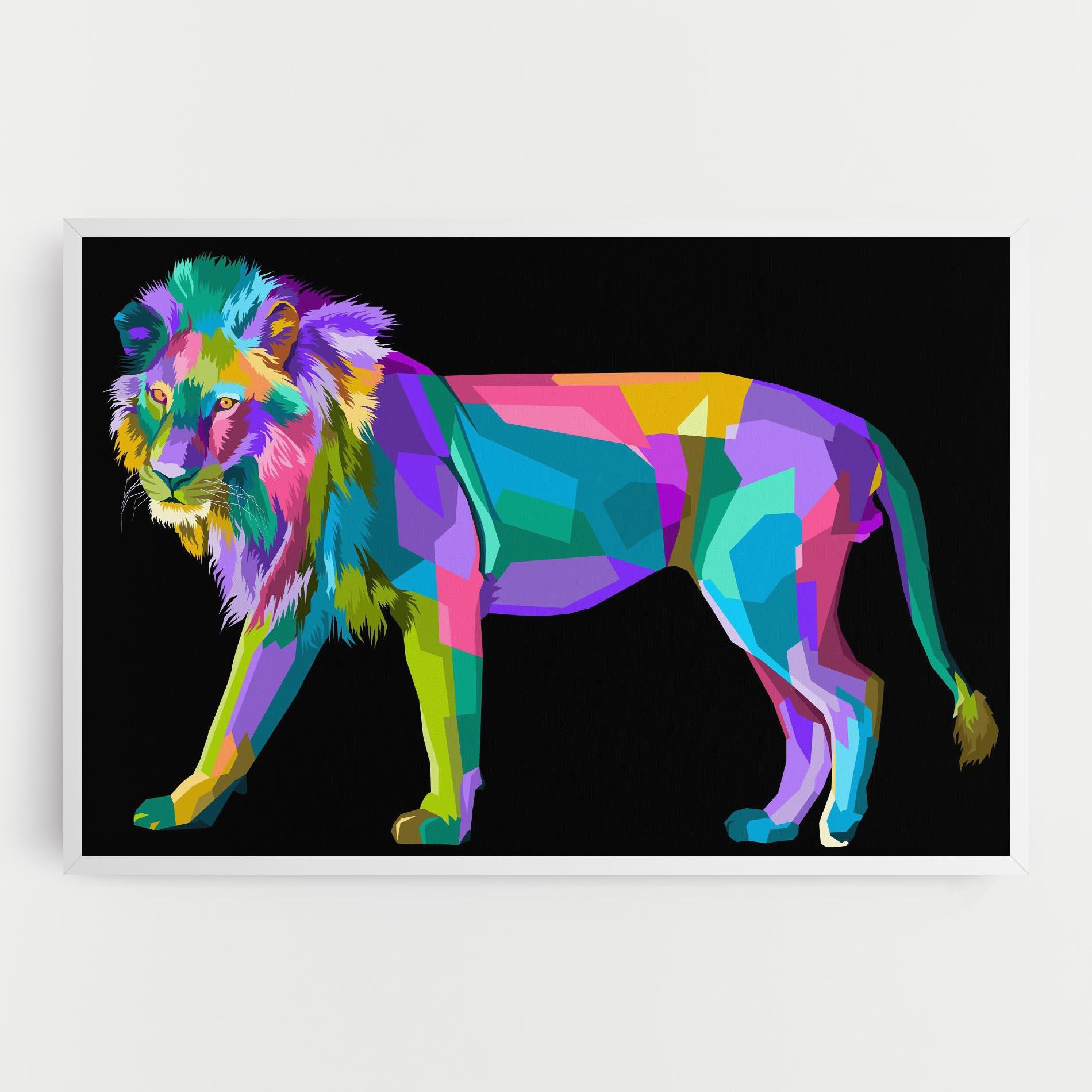 Tablou Canvas Lion Walking mockup 0