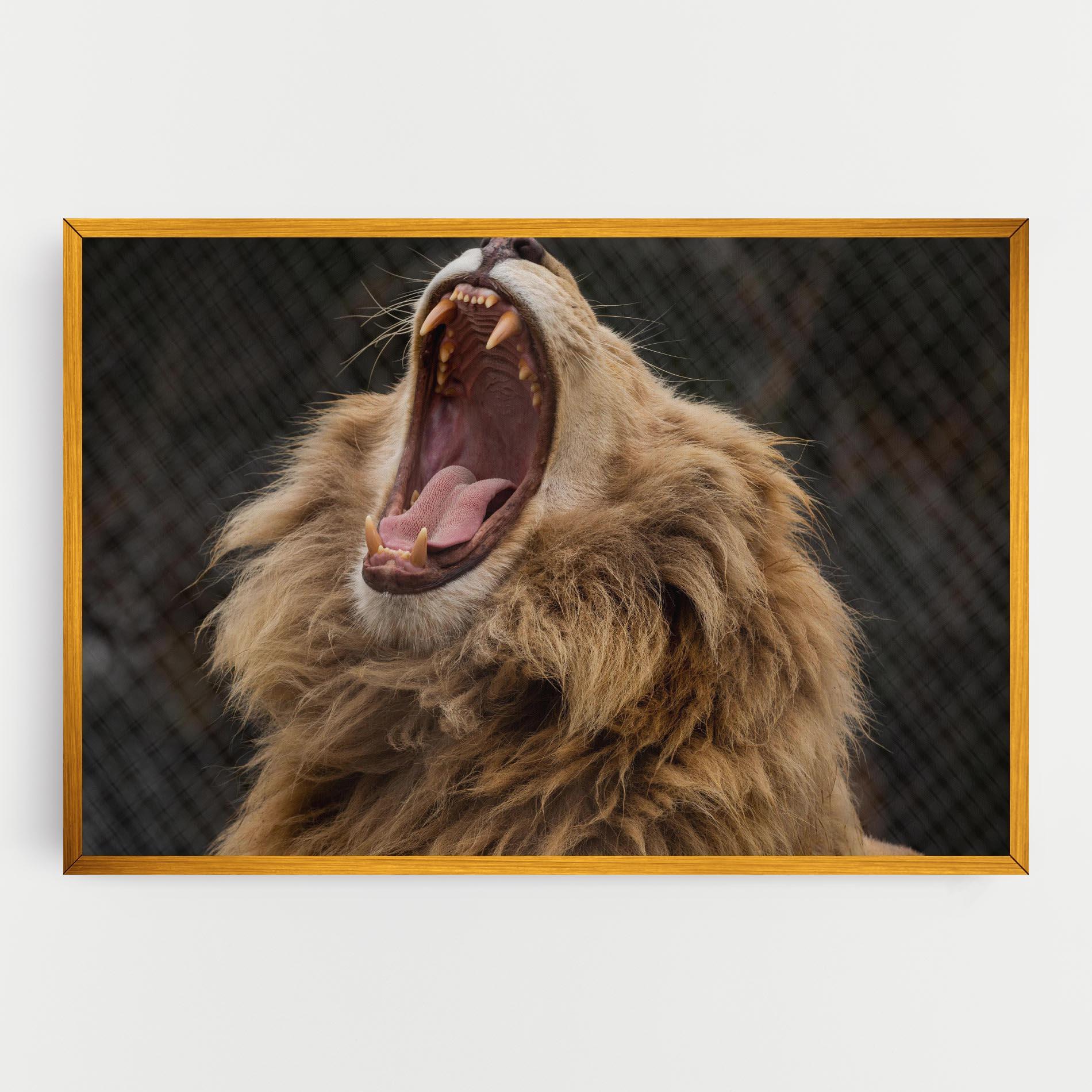 Tablou Canvas Angry Lion mockup 0