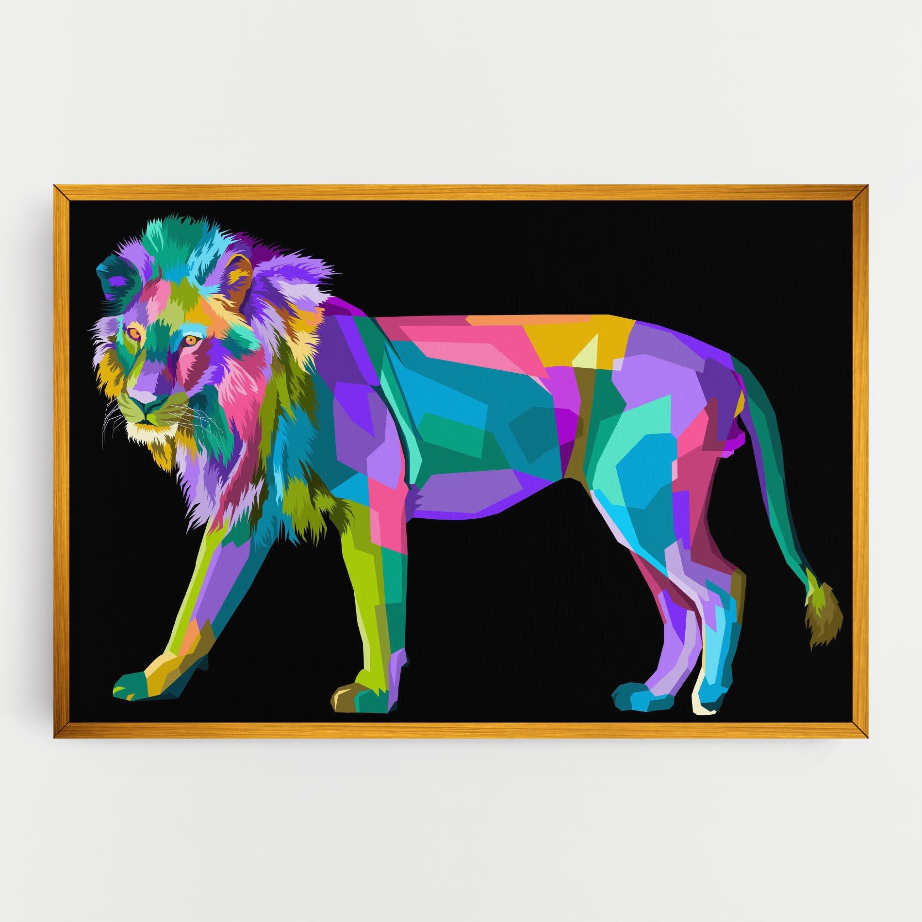 Tablou Canvas Lion Walking mockup 0