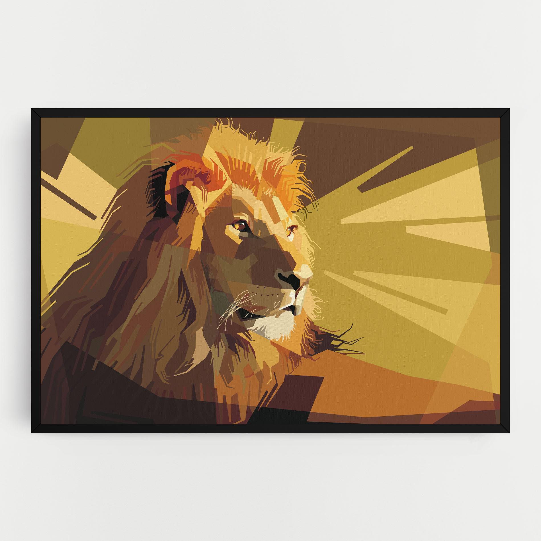 Tablou Canvas Lion Art mockup 0