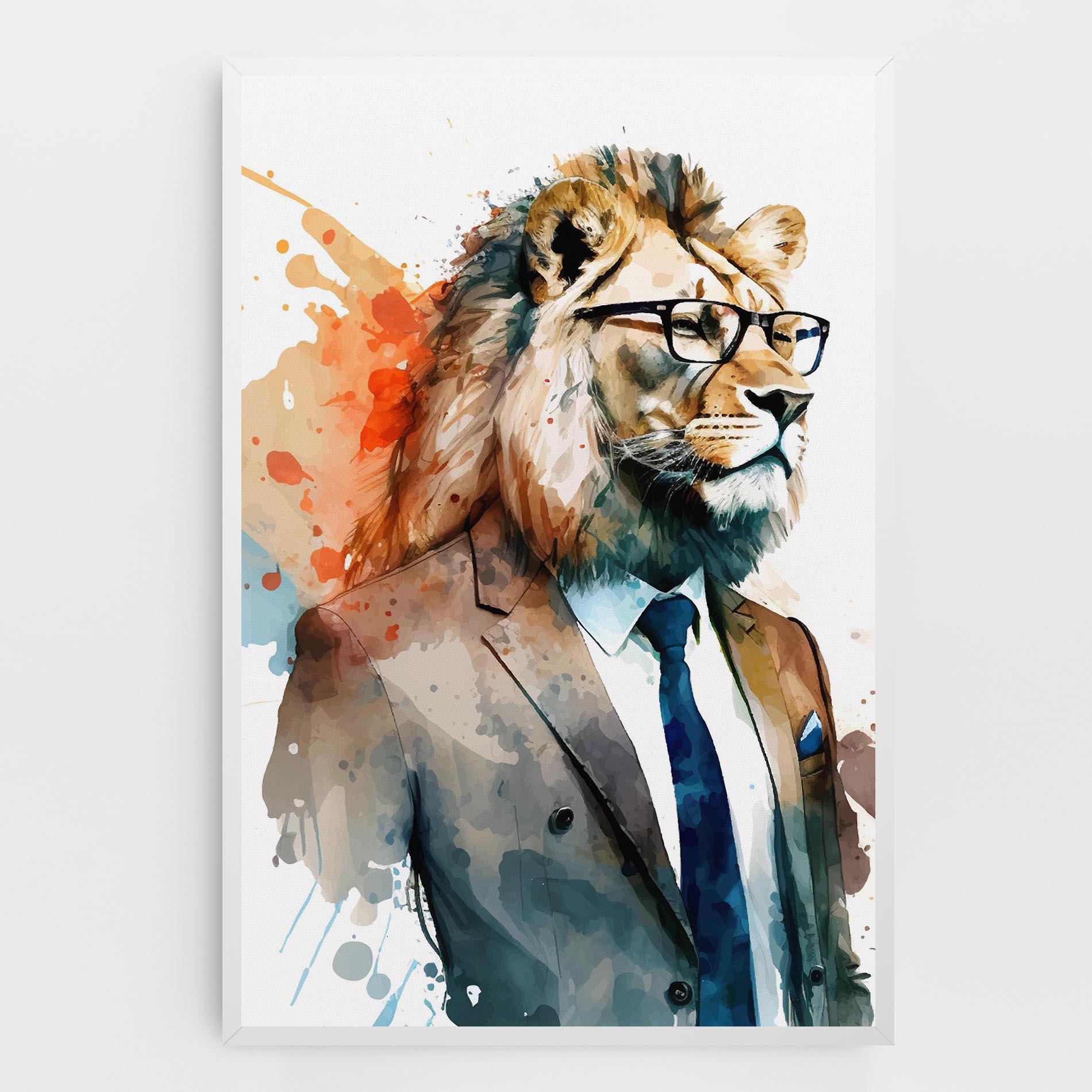 Tablou Canvas Brown Suit Lion mockup 0