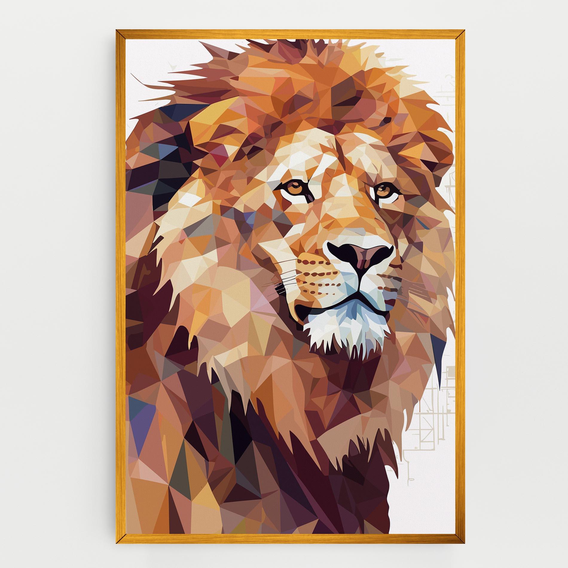 Tablou Canvas Artistic Lion Head mockup 0
