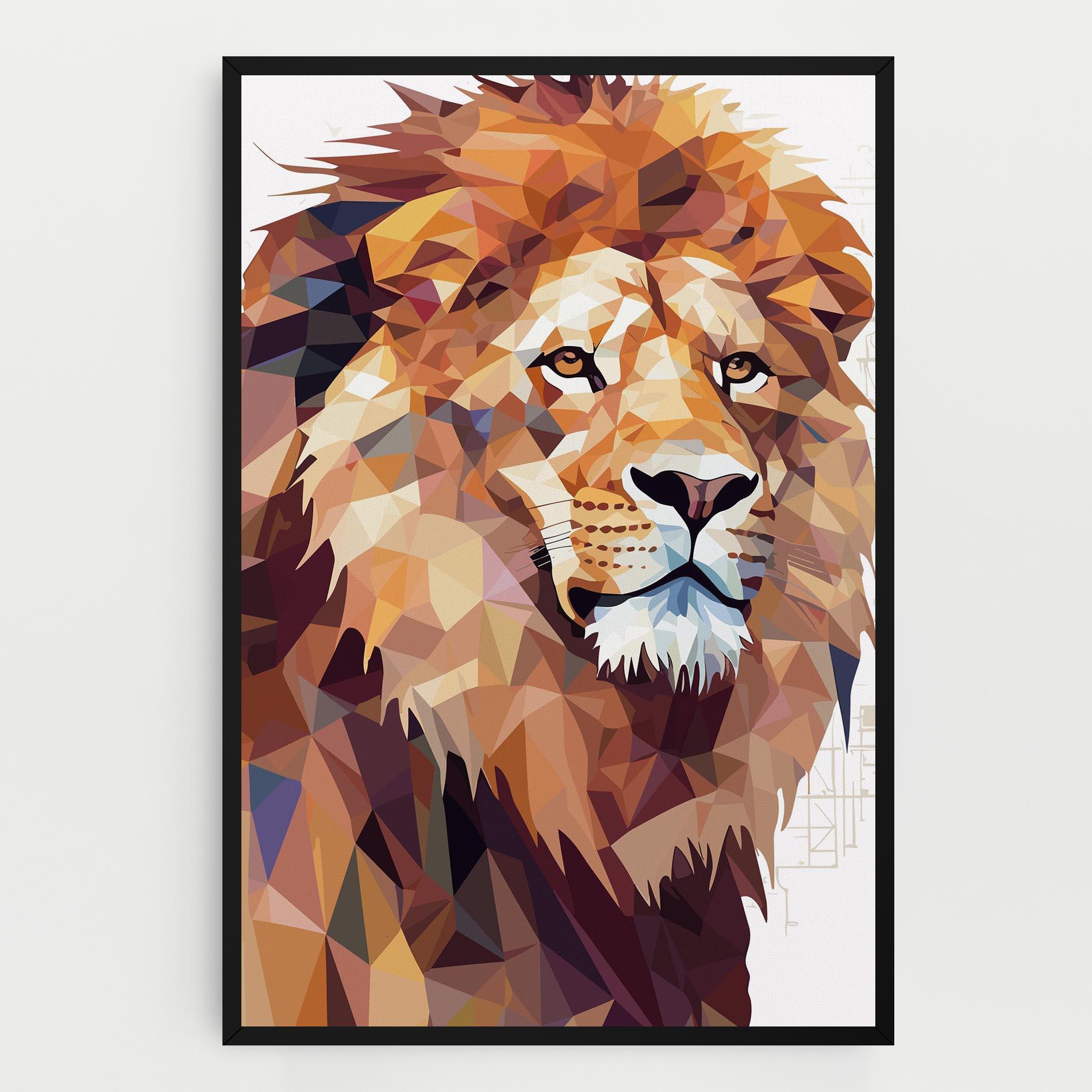 Tablou Canvas Artistic Lion Head mockup 0