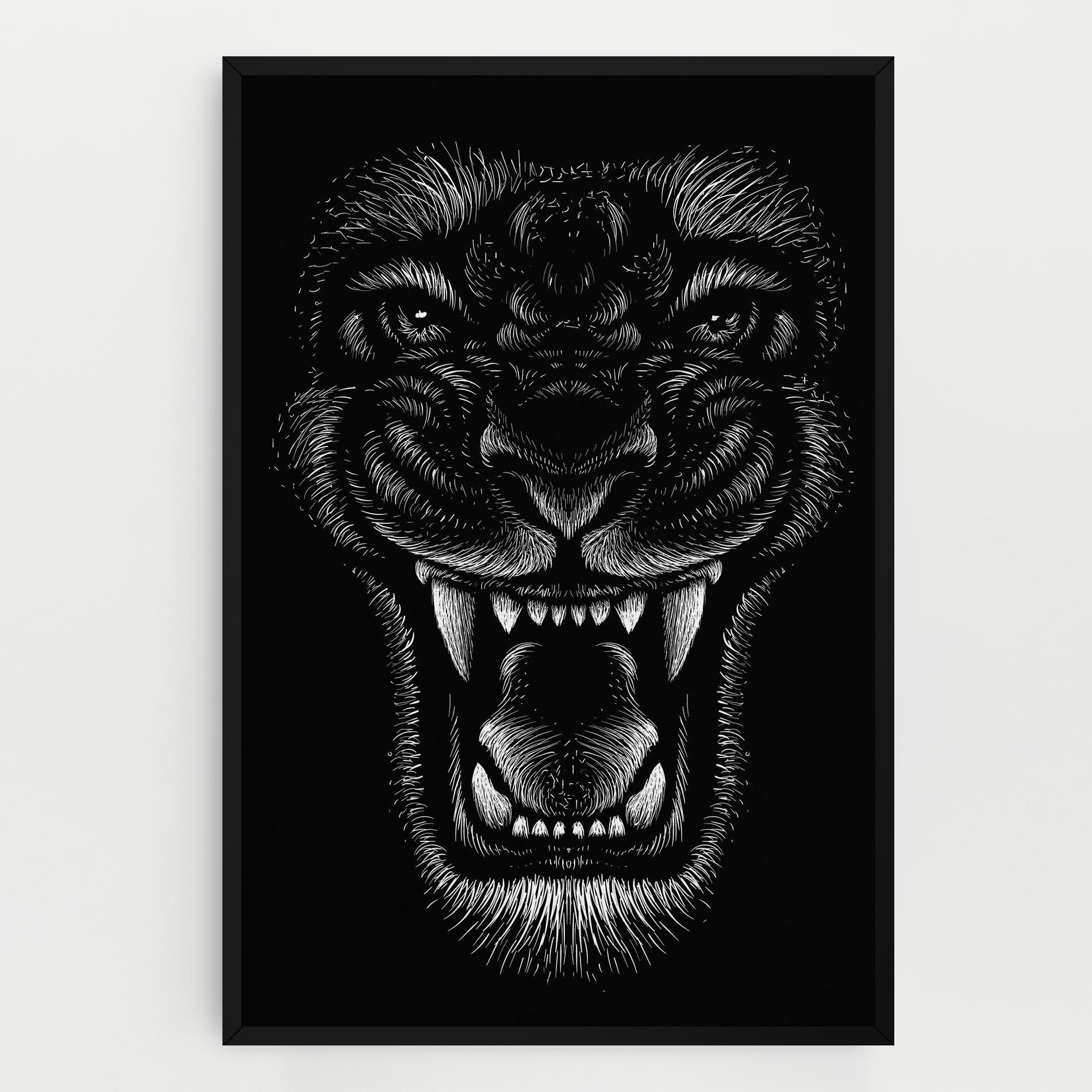 Tablou Canvas Lion Bite mockup 0