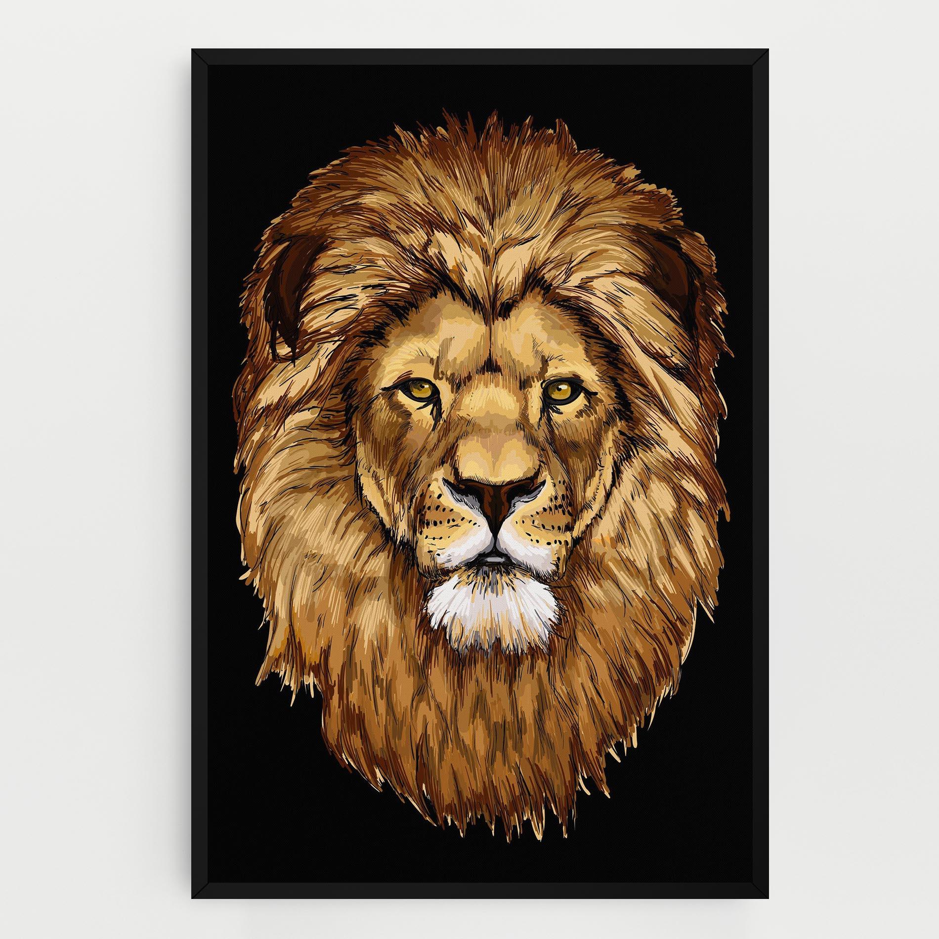 Tablou Canvas Lion Head mockup 0