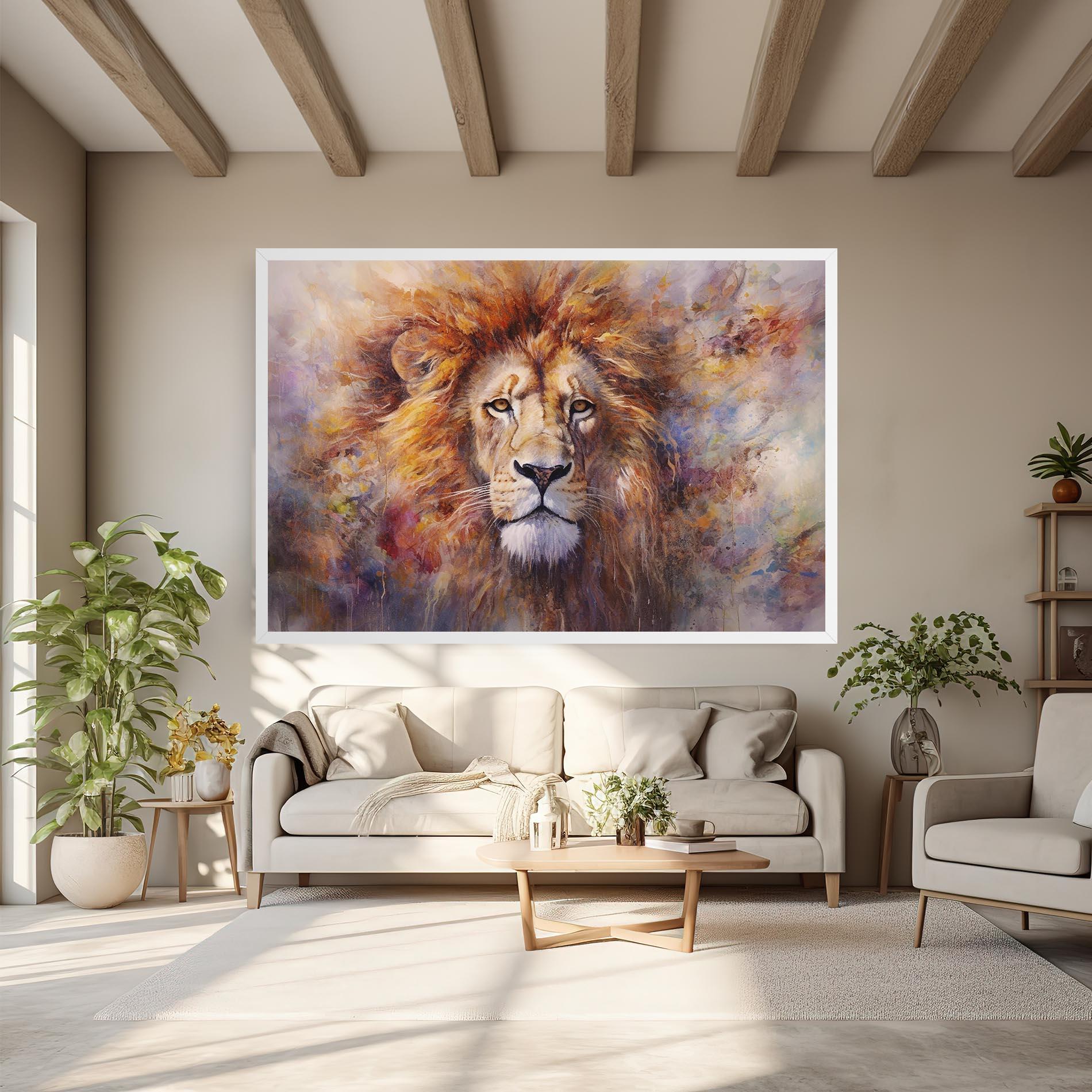 Tablou Canvas Abstract Lion Head mockup 6