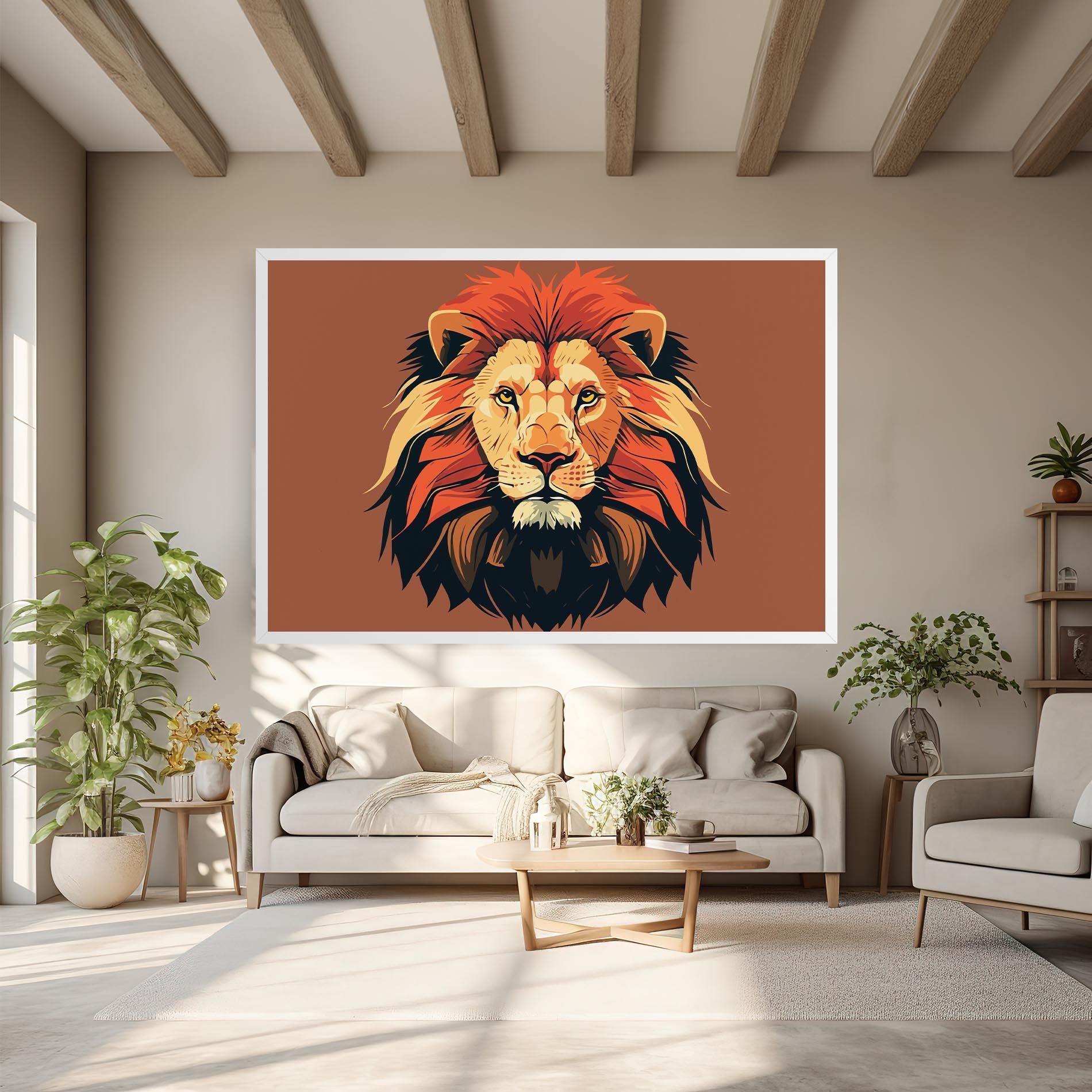 Tablou Canvas African Lion mockup 6