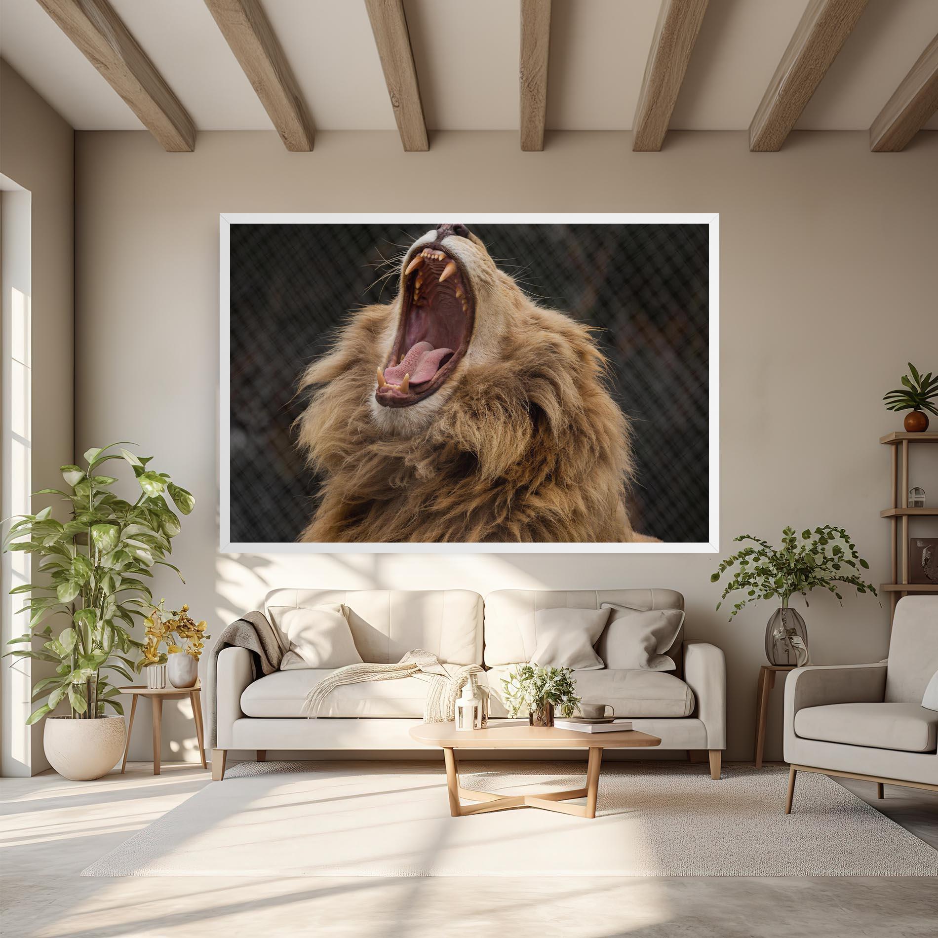 Tablou Canvas Angry Lion mockup 6