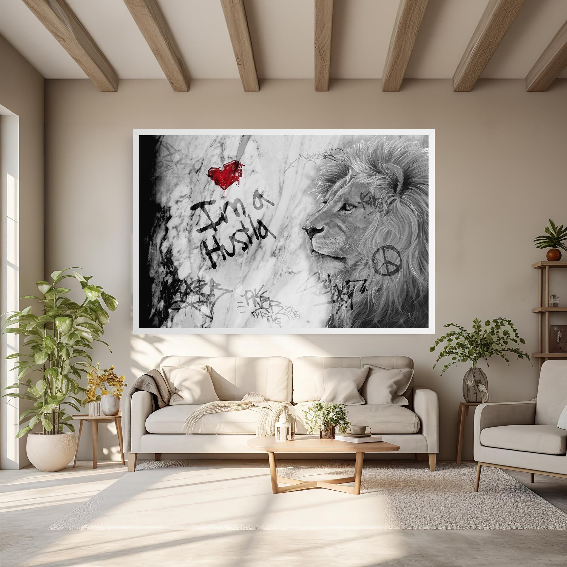 Tablou Canvas Lion Hustler mockup 6
