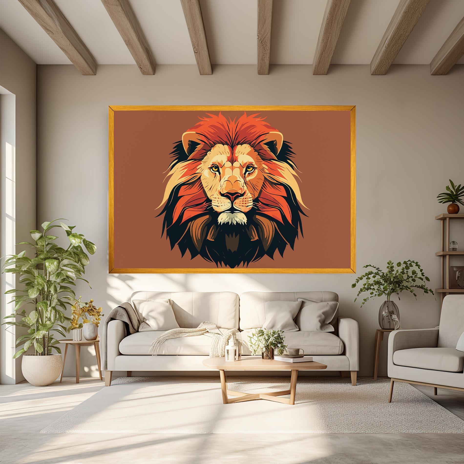 Tablou Canvas African Lion mockup 6