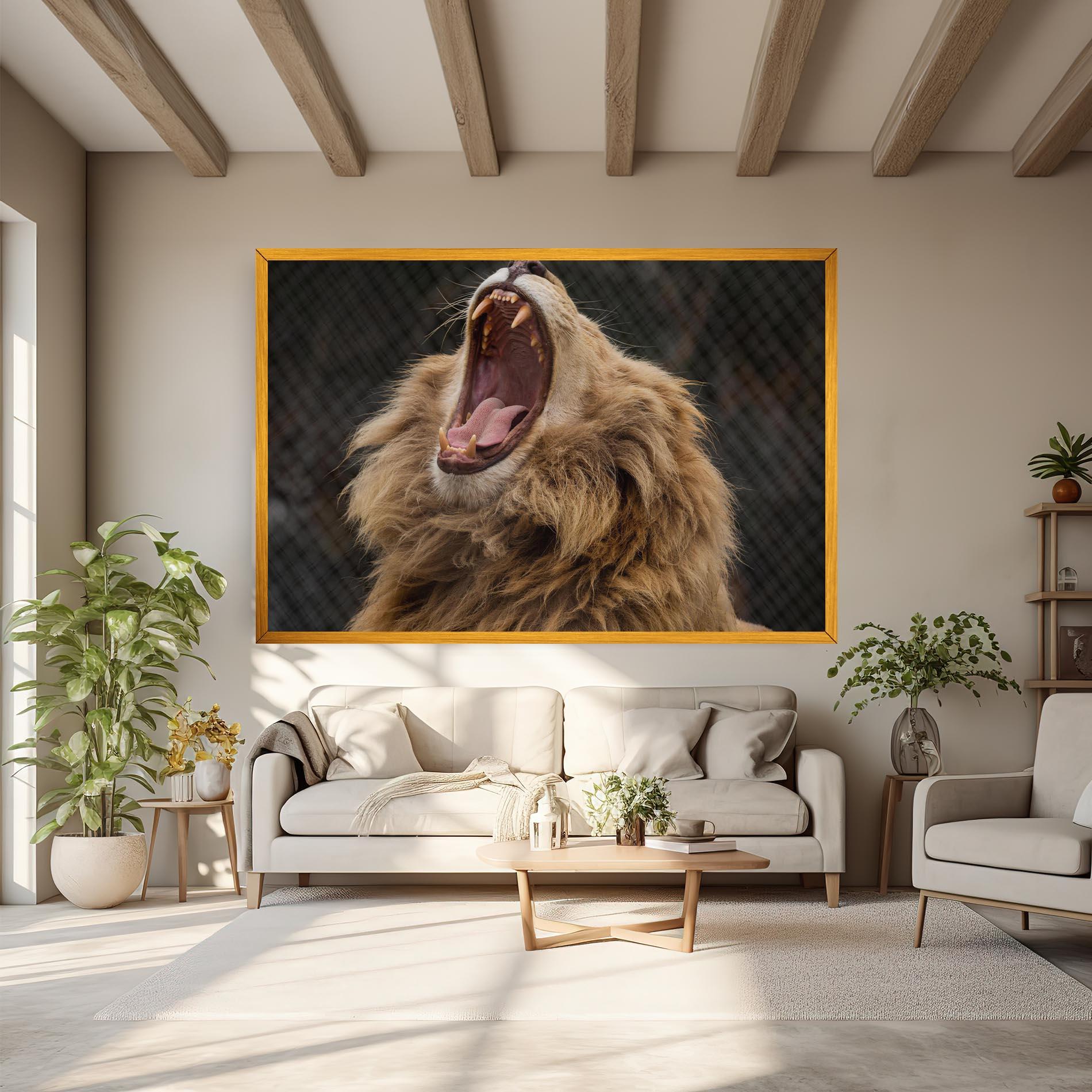 Tablou Canvas Angry Lion mockup 6