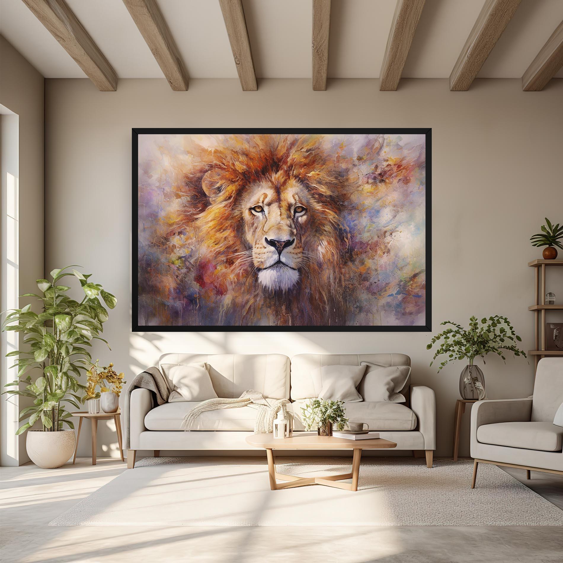 Tablou Canvas Abstract Lion Head mockup 6