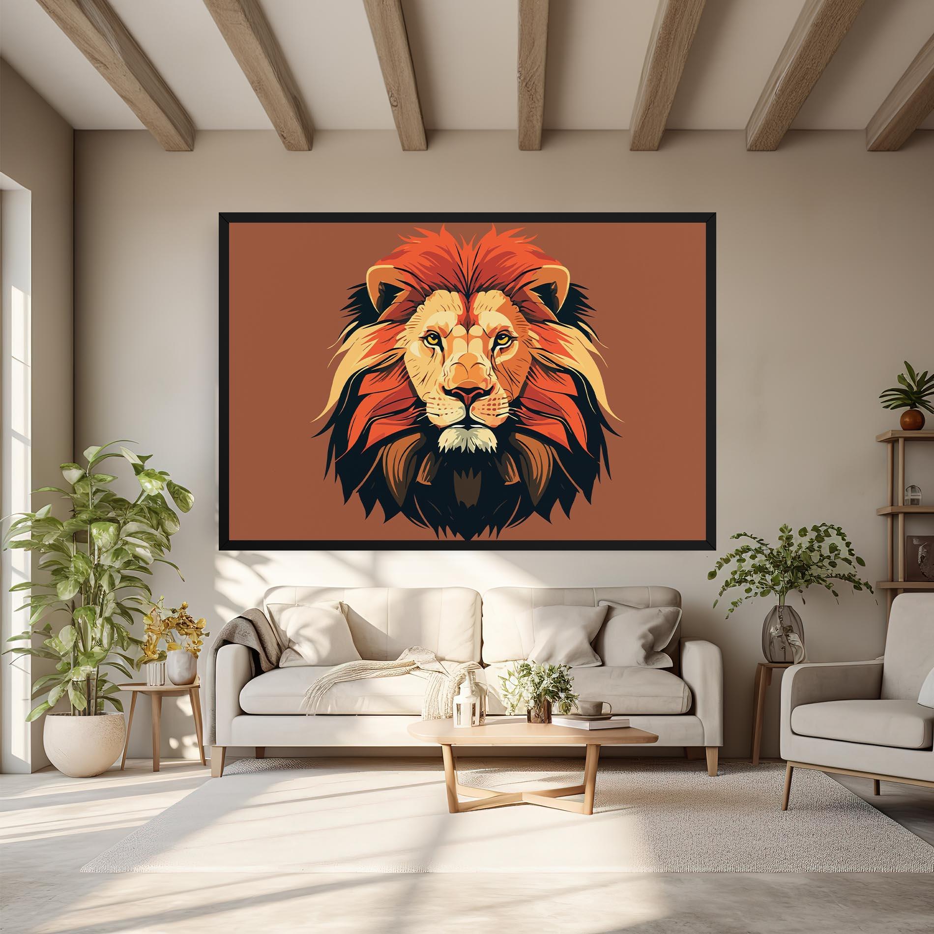 Tablou Canvas African Lion mockup 6