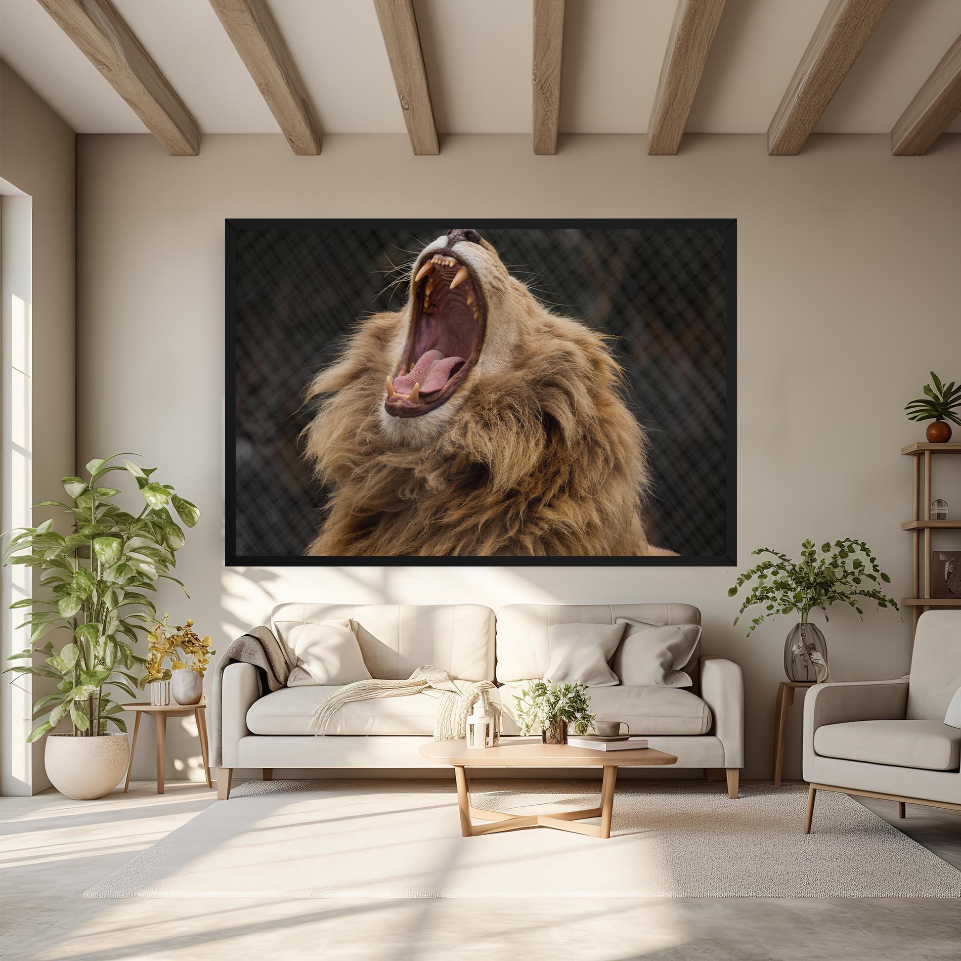 Tablou Canvas Angry Lion mockup 6