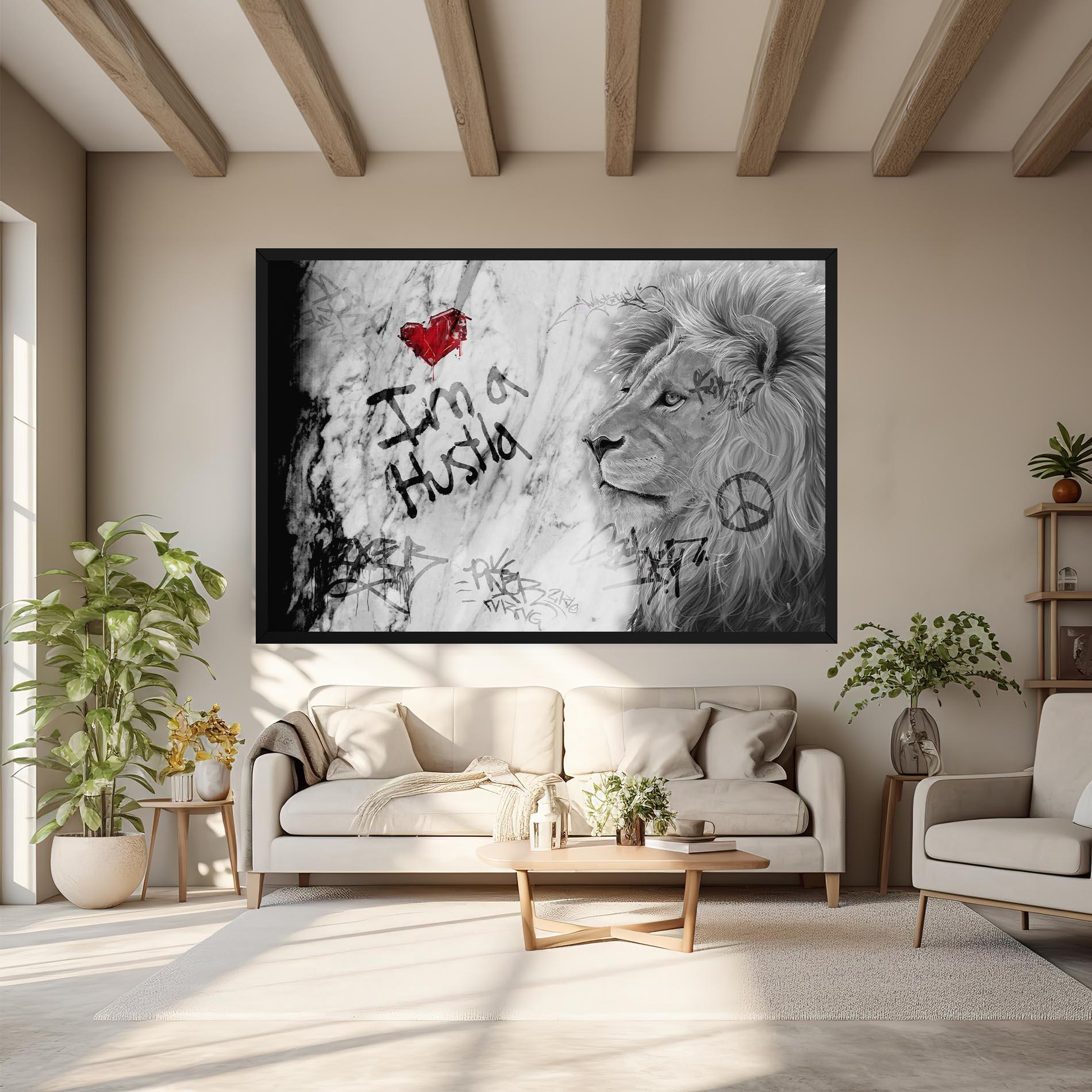 Tablou Canvas Lion Hustler mockup 6