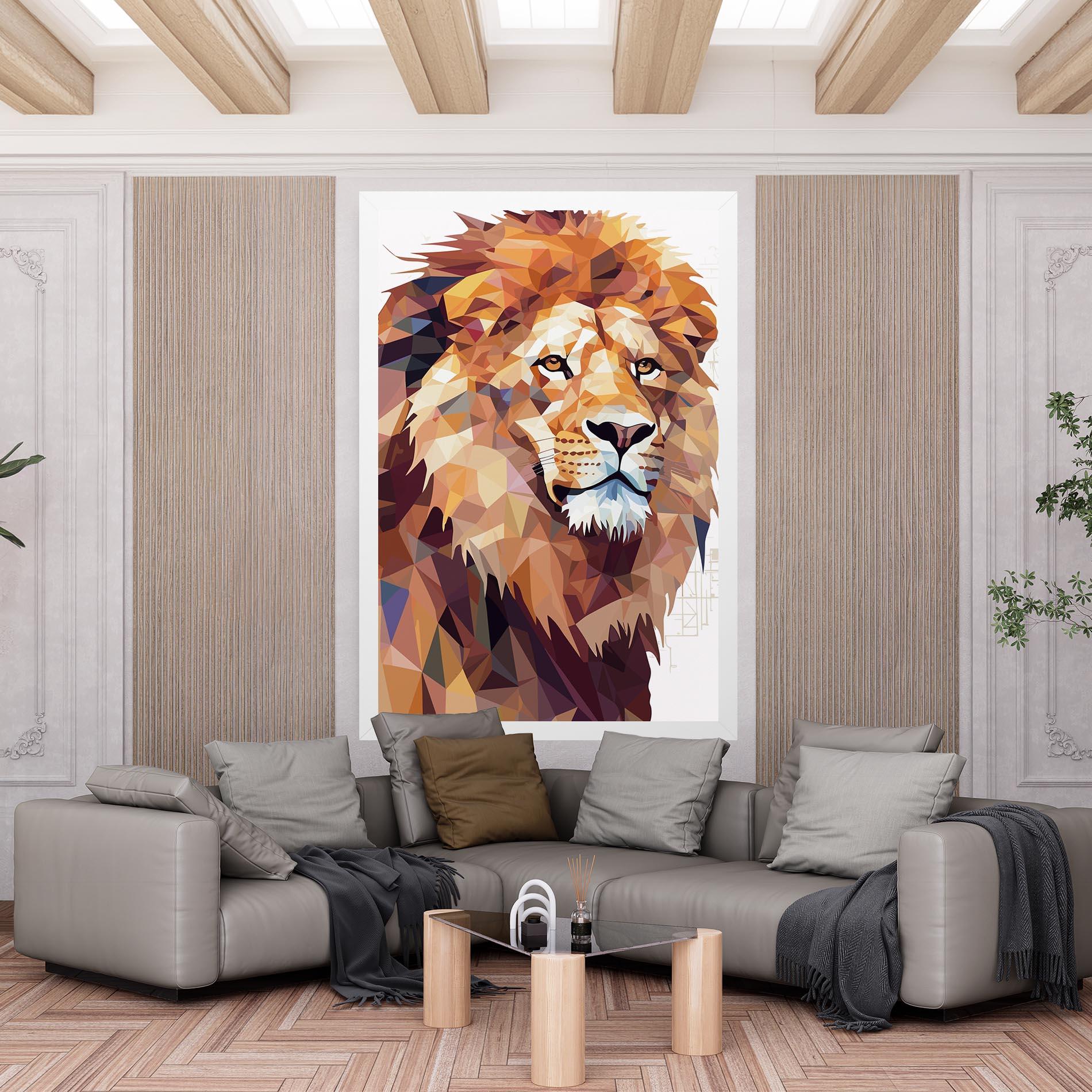 Tablou Canvas Artistic Lion Head mockup 6